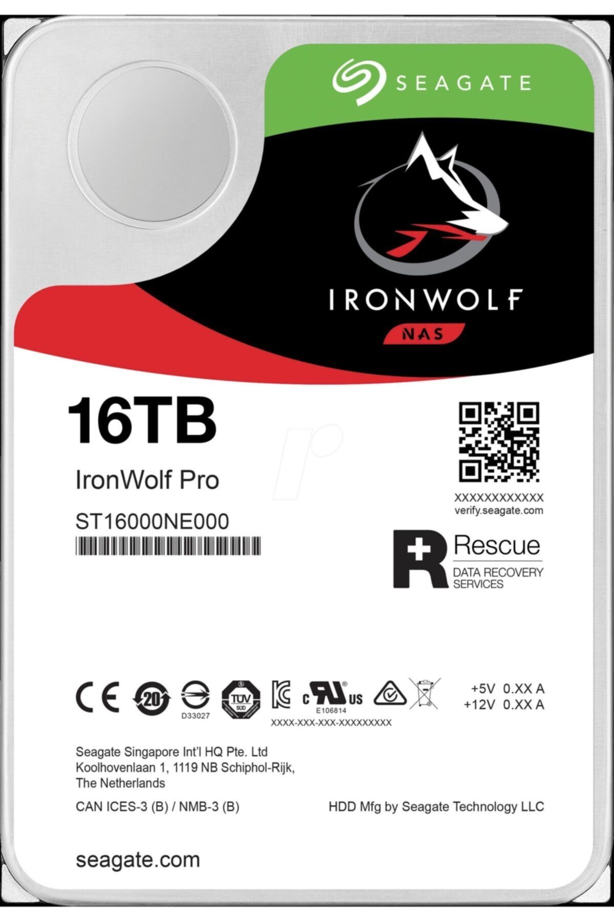 Seagate 16tb Ironwolf Pro Sata 3.0 7200rpm 256mb 3.5" Dahili Nas Diski