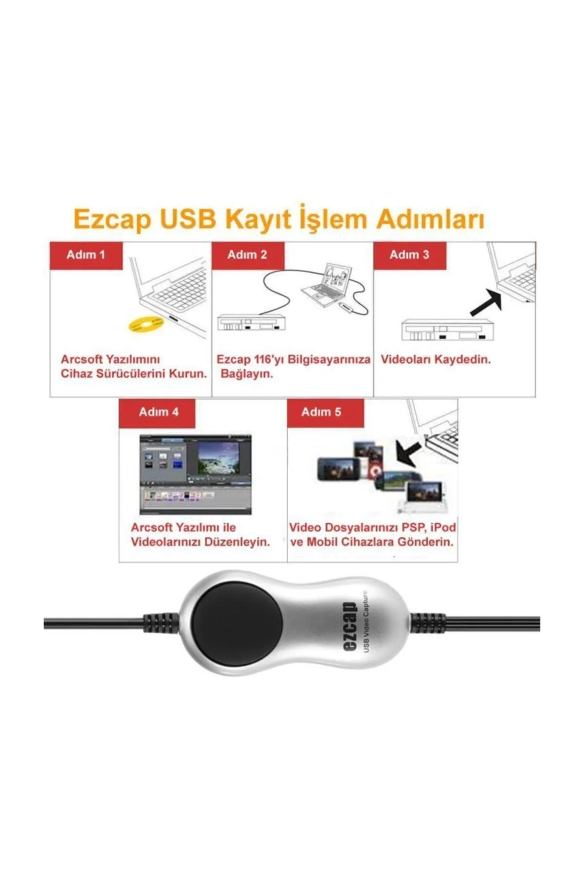 Ezcap 170 Usb 2.0 Ps3 Xbox Usb Video Capture Cihazı