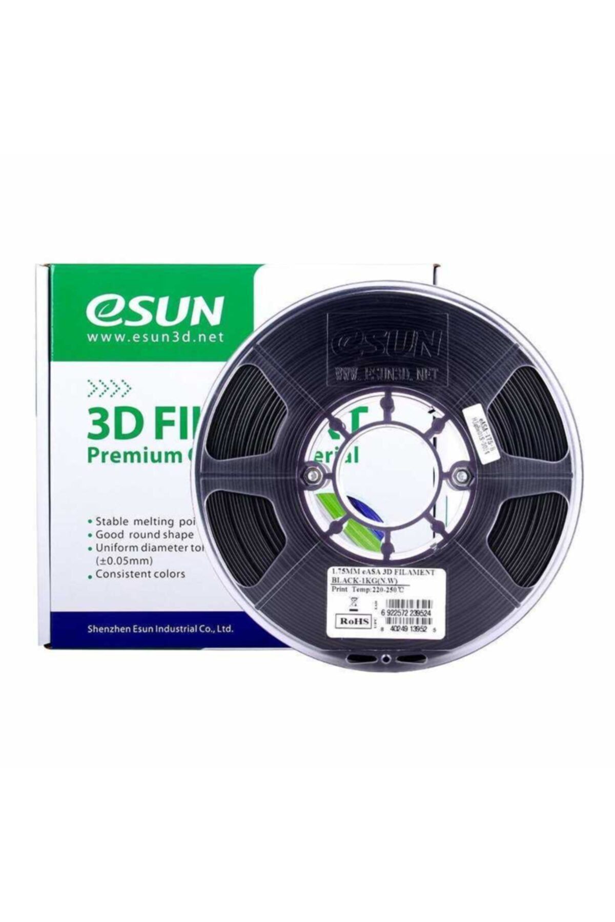 eSun 1,75 mm Easa Siyah Filament 1 kg