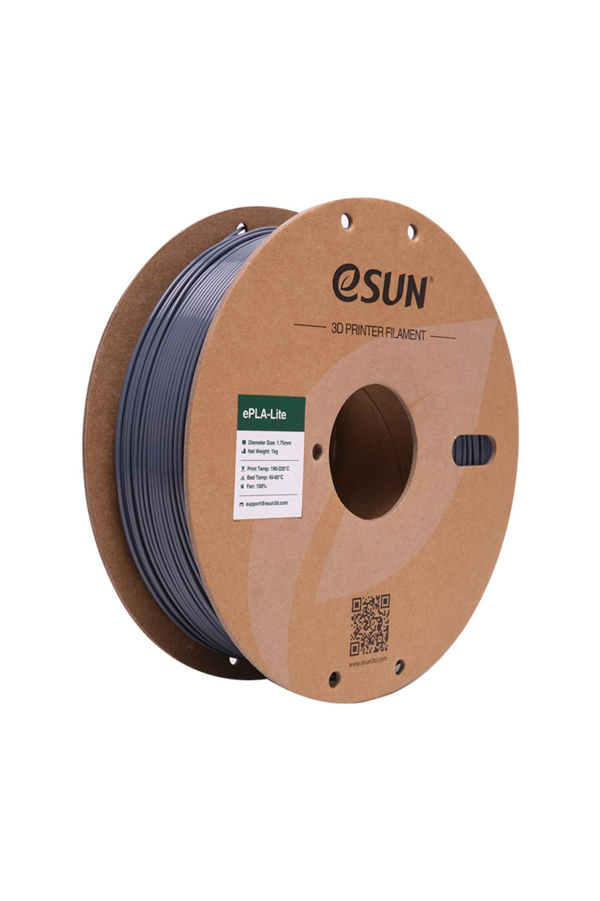 eSun 1,75 mm ePLA-Lite Gri Filament (1 KG)