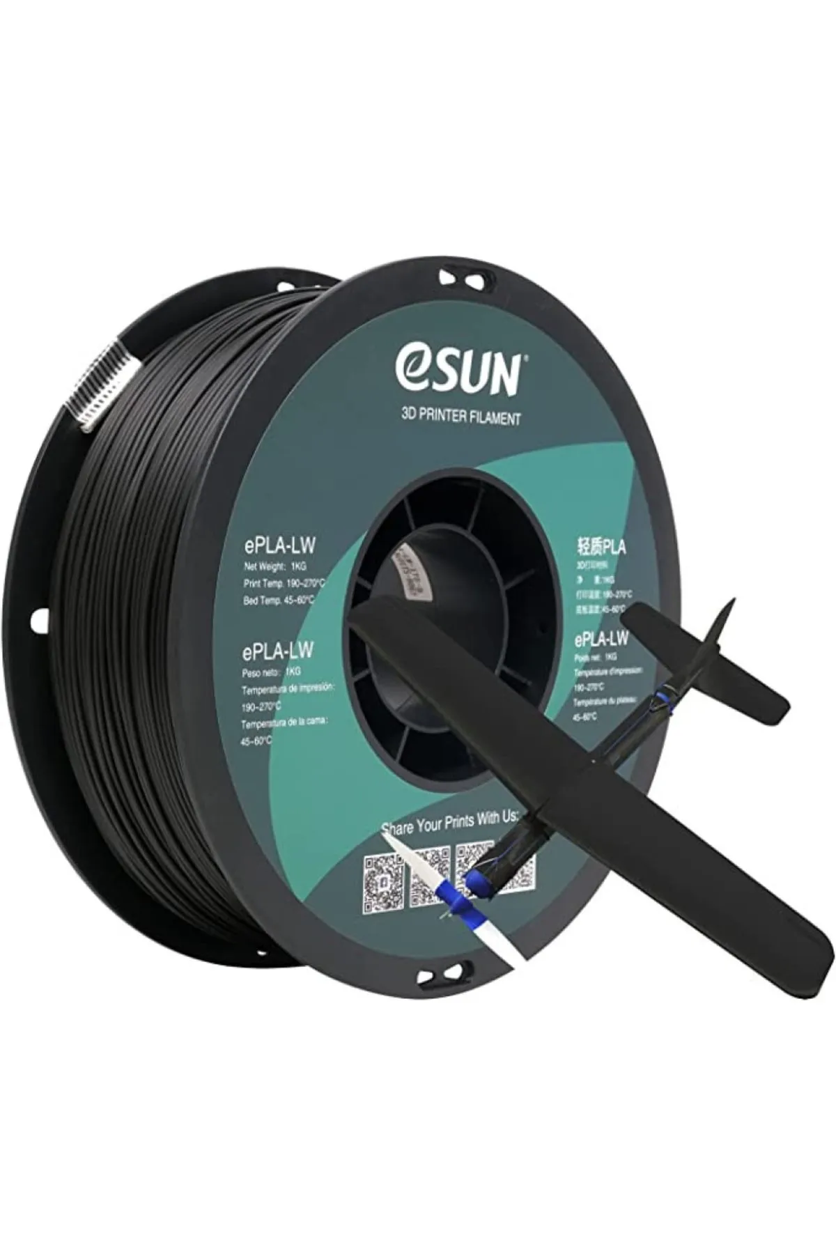 eSun 1,75 Mm Epla-lw Siyah Filament (1 Kg)