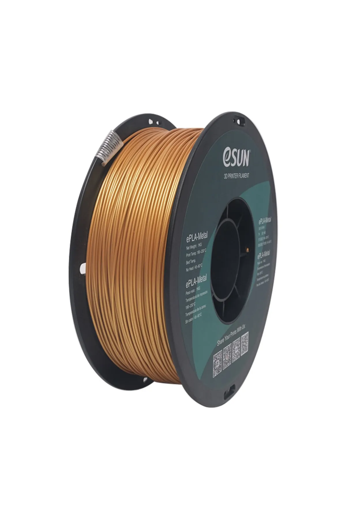 eSun 1,75 mm ePLA-Metal Altın Rengi Filament 1kg