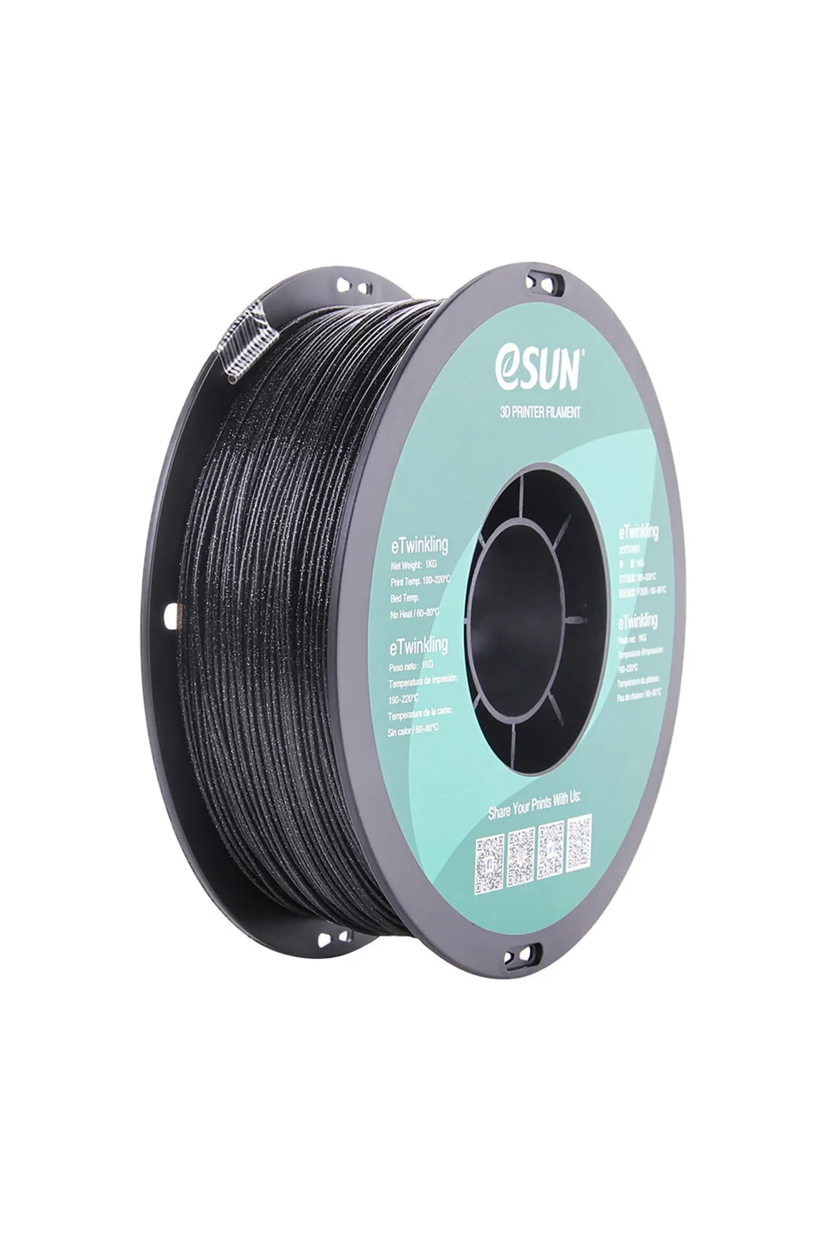 eSun 1,75 Mm Etwinkling Siyah Filament (1 Kg)