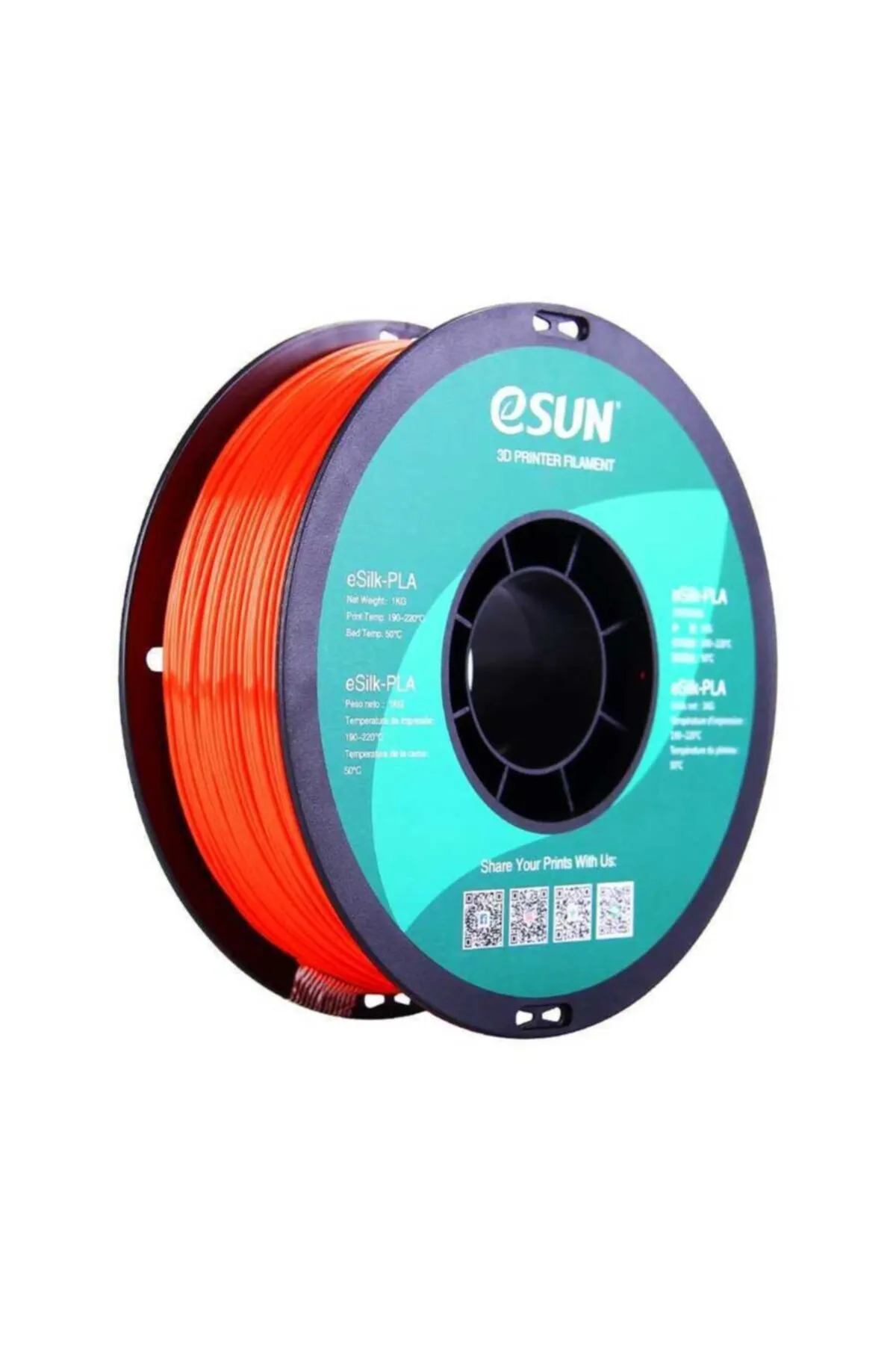 eSun 1.75 Mm Koyu Turuncu Parlak Yüzeyli Esilk-pla Filament - Jacinth