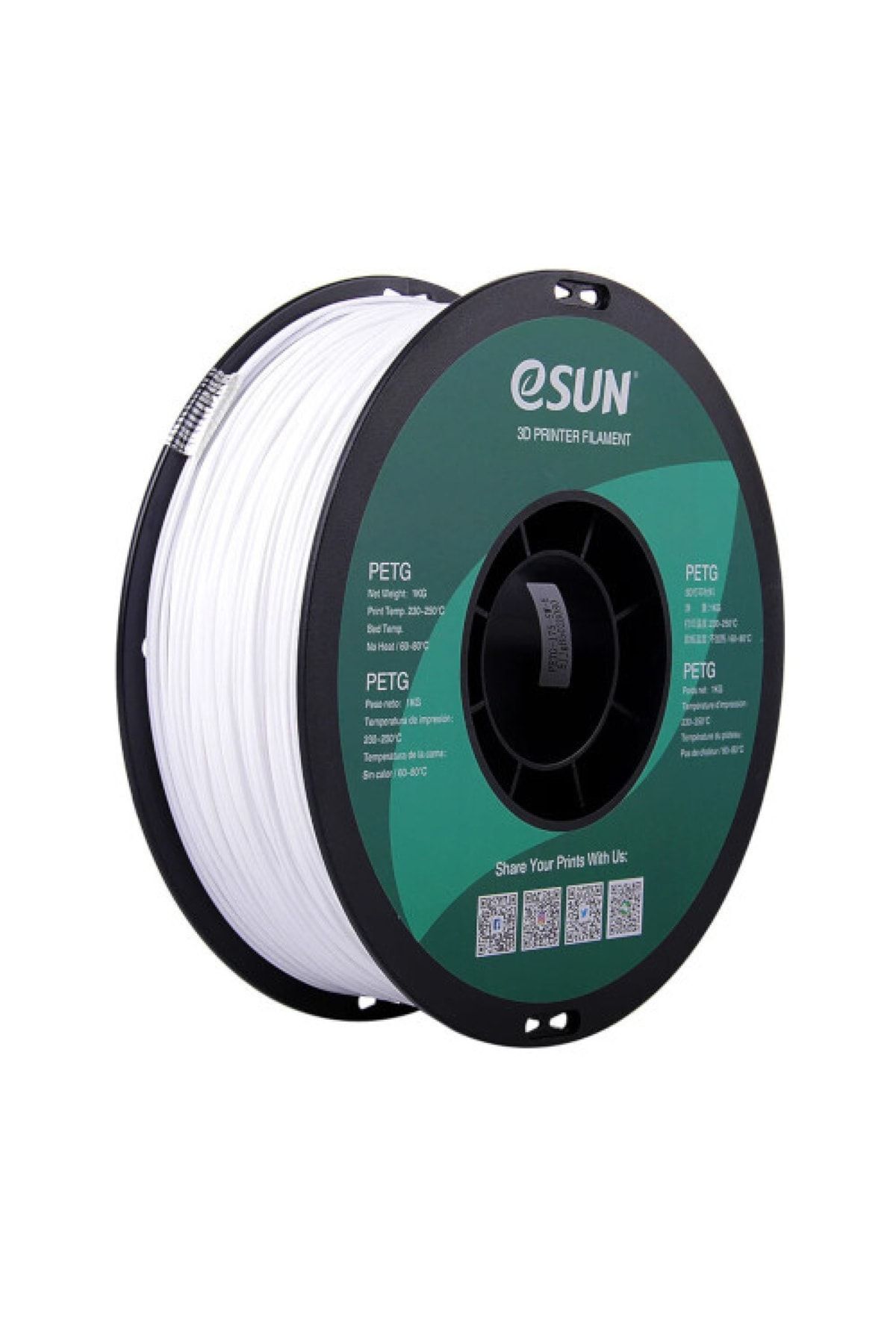 eSun 1,75 Mm Petg Yoğun Beyaz Filament (1 KG)