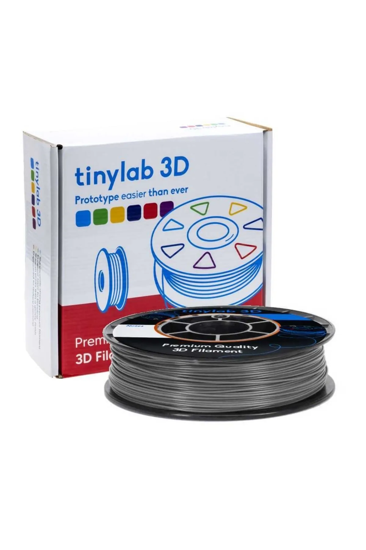 tinylab 3d 1.75mm 1000gr Gri Pla Filament Yüksek Kalite, Çevre Dostu, Mükemmel Yapışma