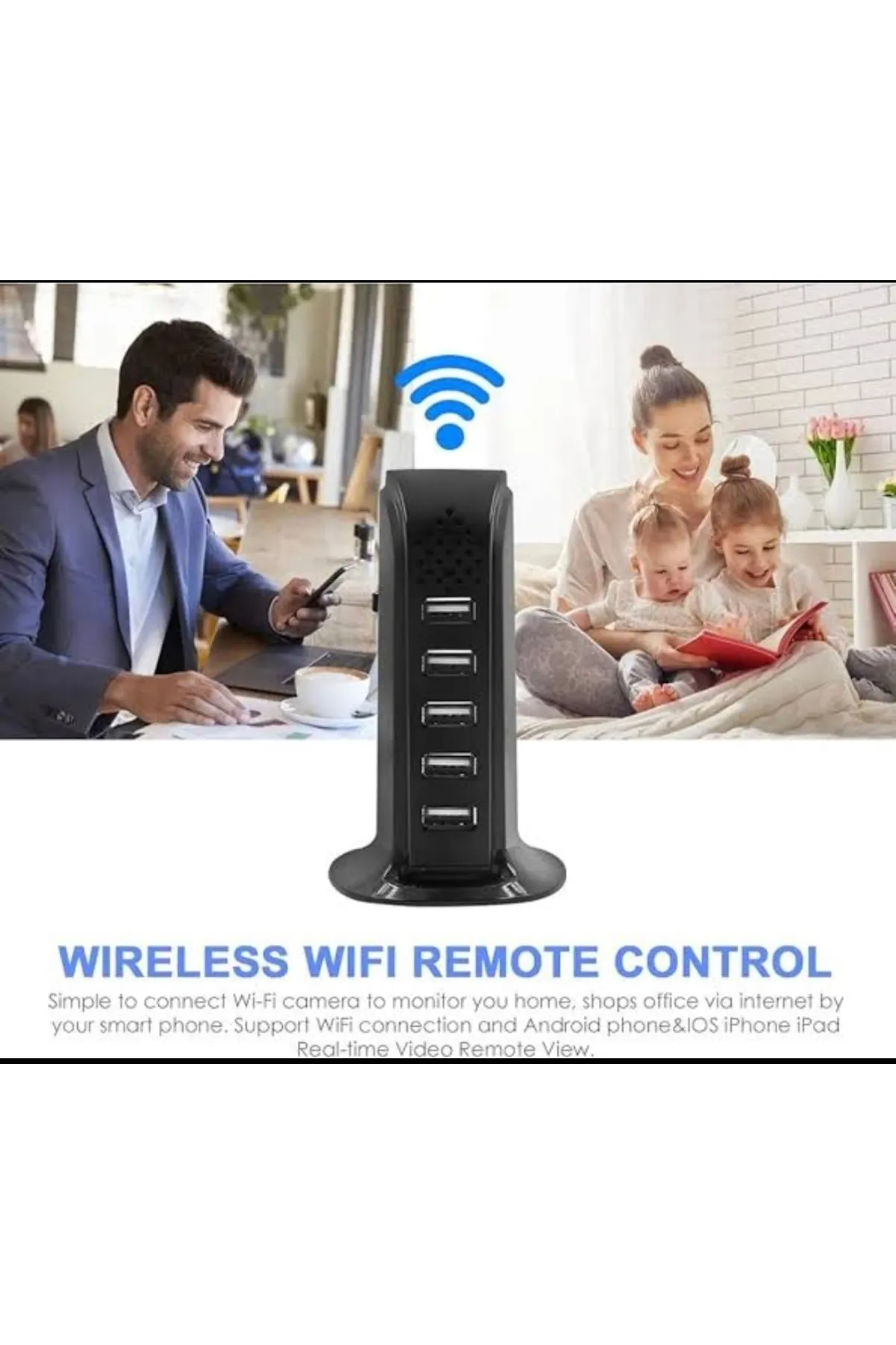 Nanocamcoders 1k 1080 P Şarj Istasyonu Mini Wifi Gözetleme Güvenlik Gizli Mini video Kamera - Uzak Izle DK89