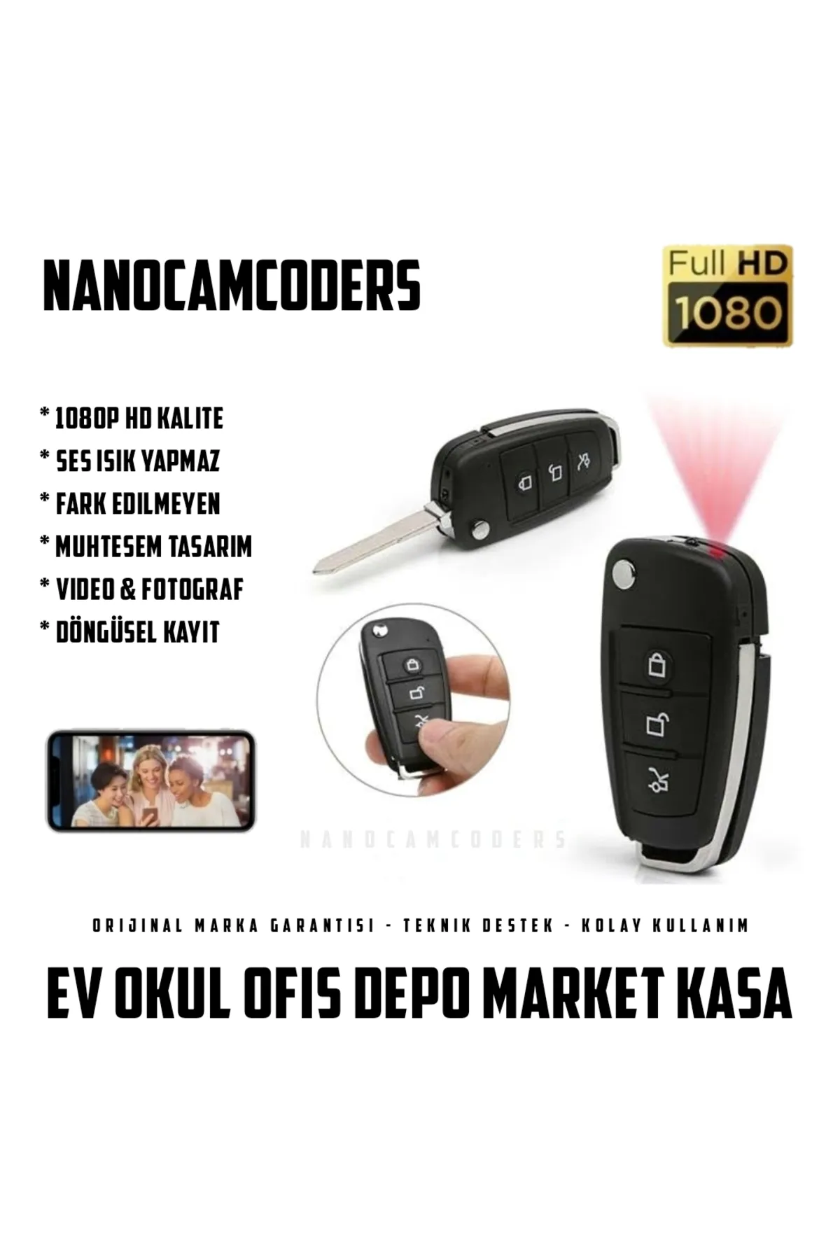 Nanocamcoders 1k ° 1080p Mini Güvenlik Kamerası Mikro Güvenlik Video Gizli Kamera Kaydet izle ant90