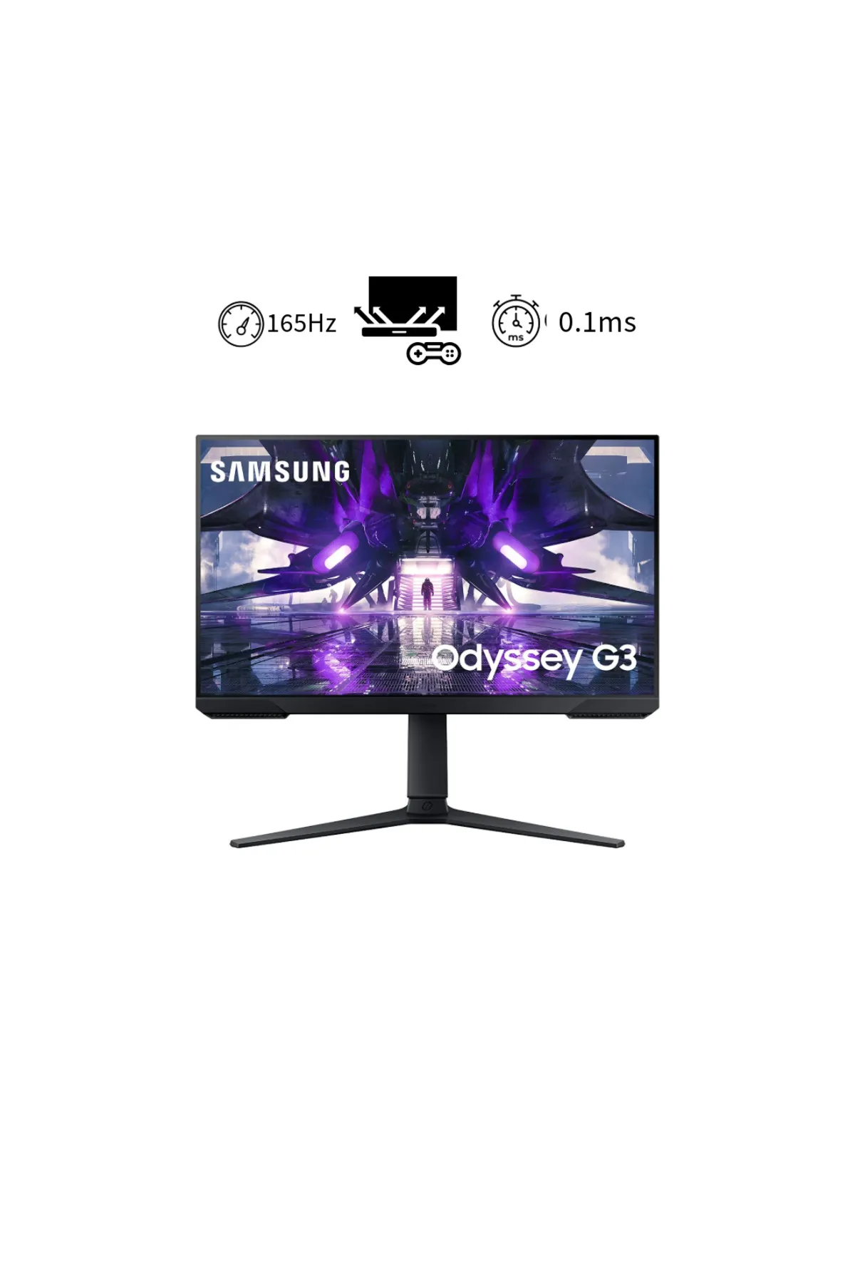 Samsung 1ms 165HZ FreeSync Premium HAS+Pivot Gaming Monitör Siyah 24inç