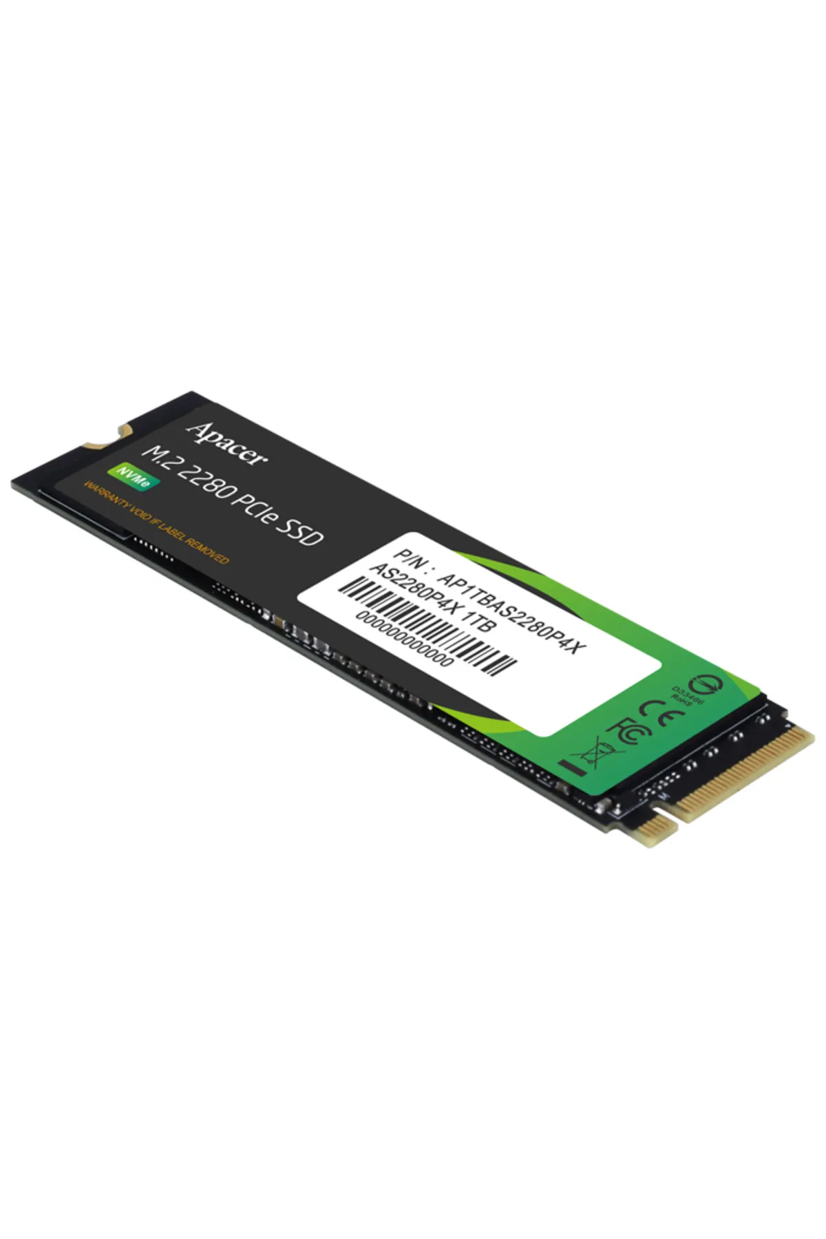 Apacer 1TB AS2280P4X 2100-1700MB-s NVMe PCIe M.2 SSD Disk (AP1TBAS2280P4X-1)