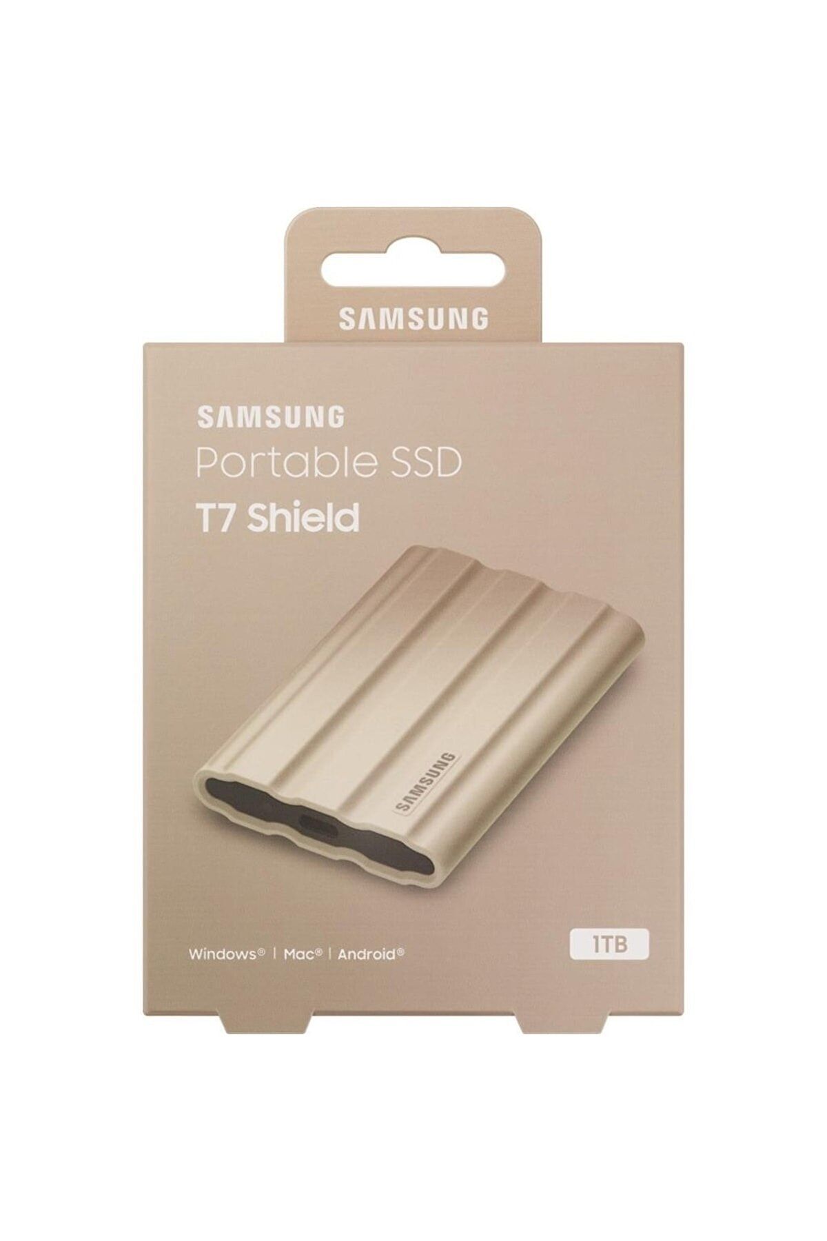 Samsung 1TB T7 Shield USB 3.2 Bej (Okuma 1050MB - Yazma 1000MB) MU-PE1T0K-WW Harici SSD