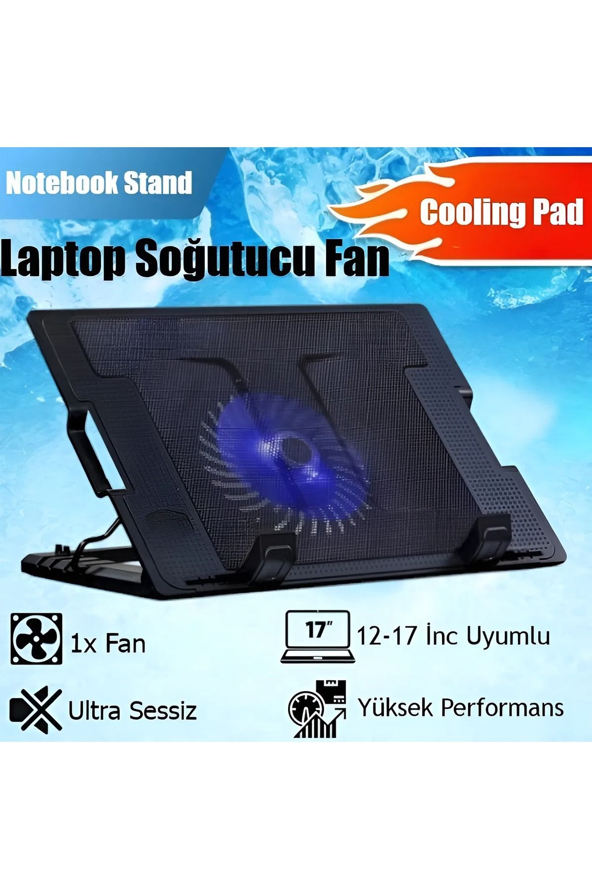 nextbuy 1x Fanlı Notebook Soğutucu Standı Ayarlanabilir Dizüstü Bilgisayar Laptop Tutucu Soğutma Fanı