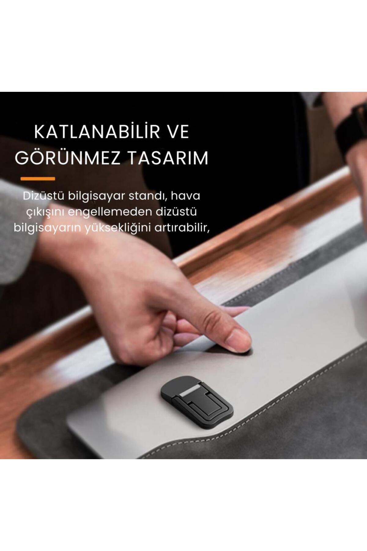 coofbe 2 Adet Yapışkanlı Katlanılabilir 2 Kademe Yükseklik Ayarlı Laptop Standı Laptop Stand Ayağı