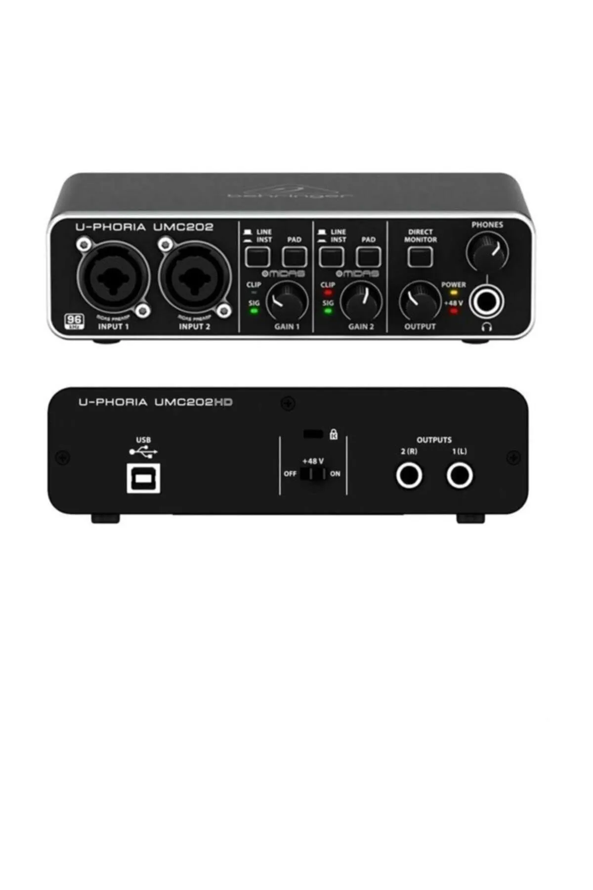 Behringer 2 Giriş 2 Çıkış Usb Stüdyo Ses Kartı Umc202hd