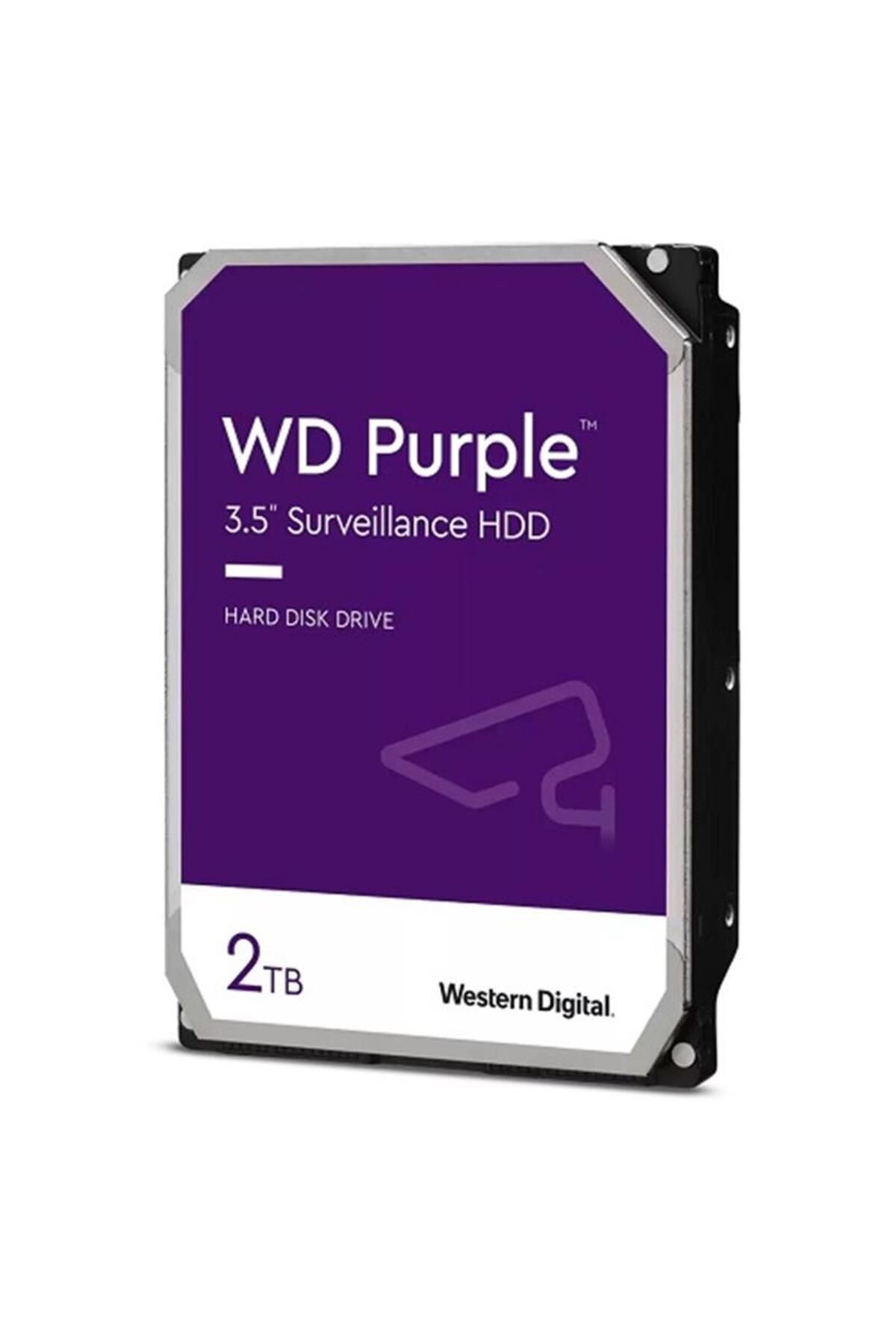 WD 2 Tb 3.5 Purple Sata3 5400rpm 64mb 7/24 Guvenlık 23purz (3 YIL RESMI DIST GARANTILI)