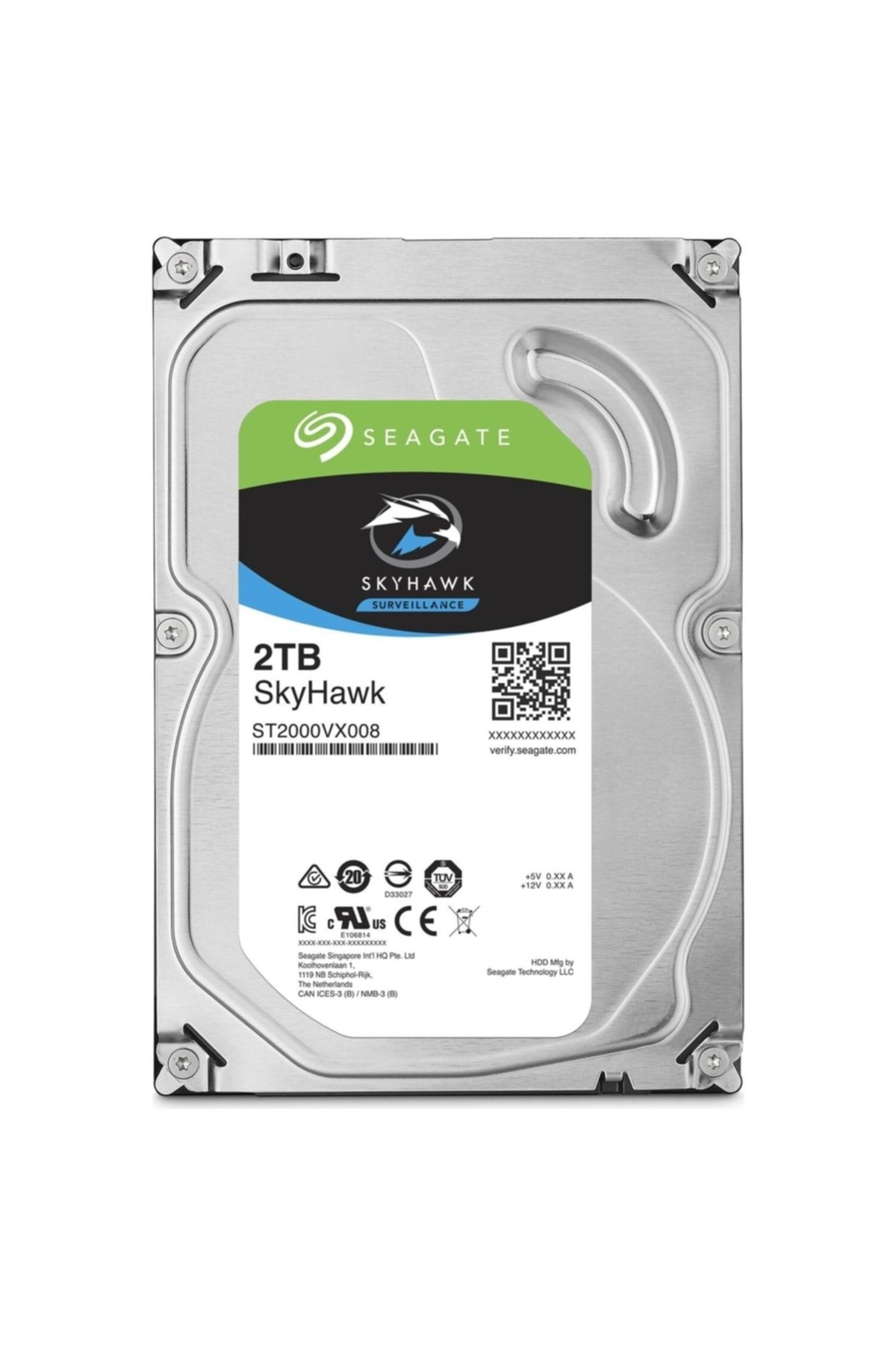 Genel Markalar 2 TB Harddisk Seagate SkyHawk ST2000VX008 SATA 3.0 5900 RPM 3.5"