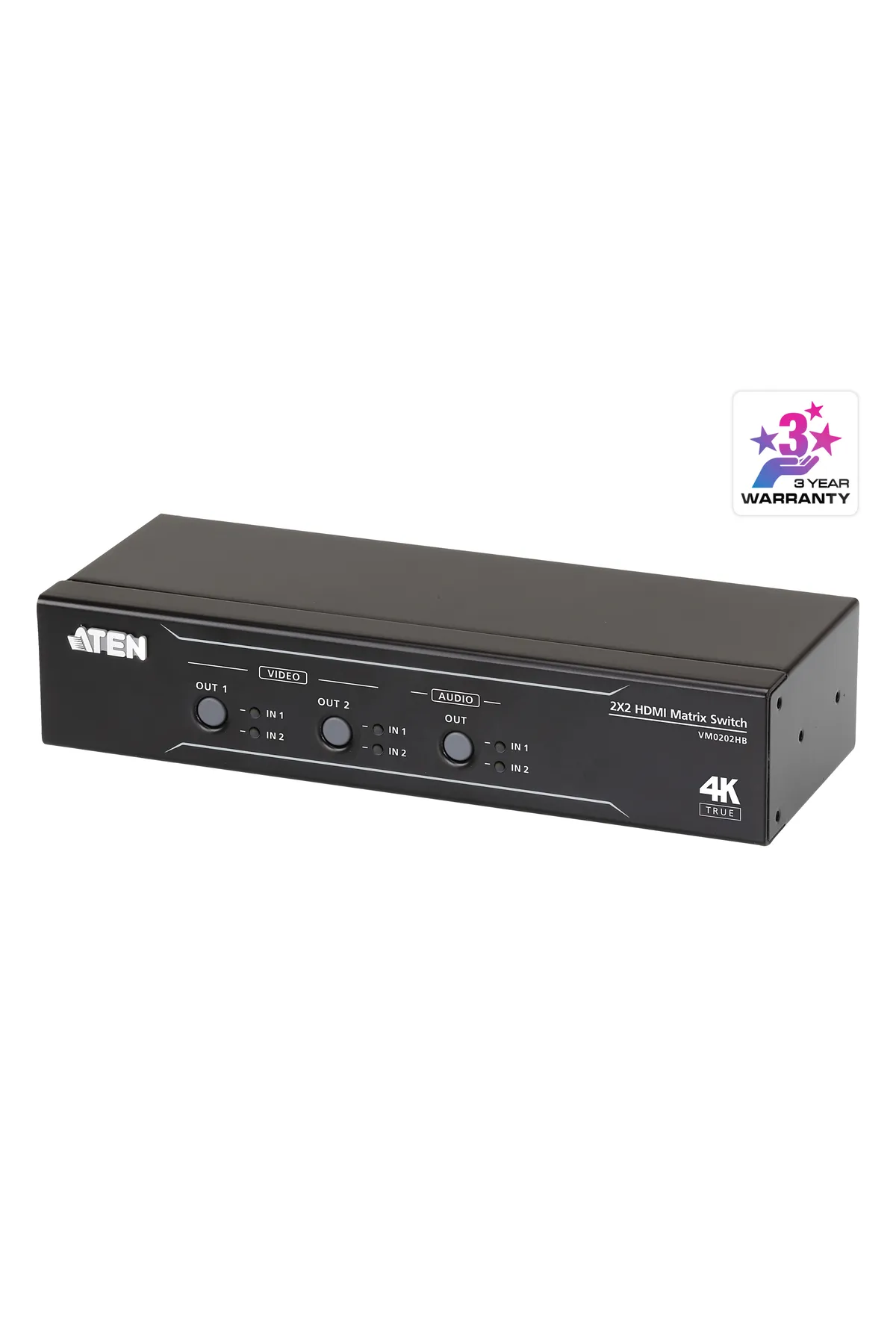 Aten 2 x 2 True 4K HDMI Matrix Switch with Audio De-Embedder