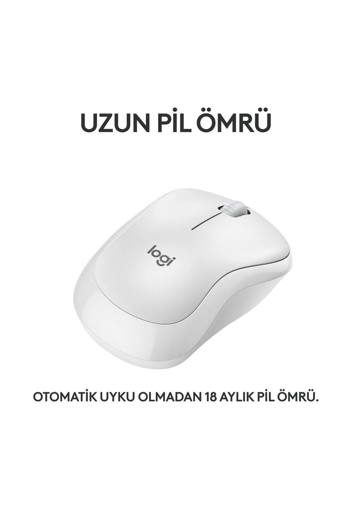 Logitech 2 Yıl M240 Sessiz Kompakt Kablosuz Bluetooth Mouse - Beyaz Beyaz Resmi Distribütör Garantili Blueto