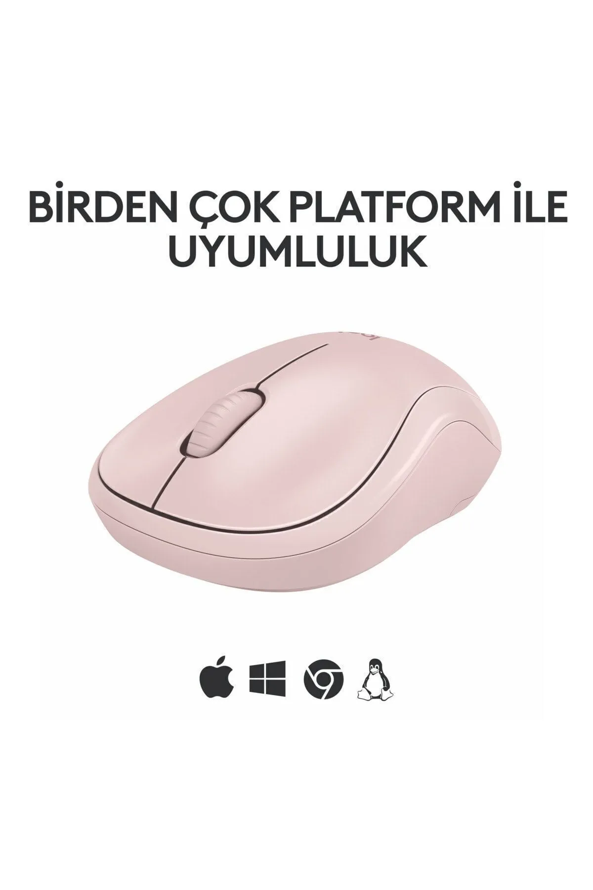 Logitech 2 Yıl M240 Sessiz Kompakt Kablosuz Bluetooth Mouse - Pembe Optik Pembe Resmi Distribütör Garantili