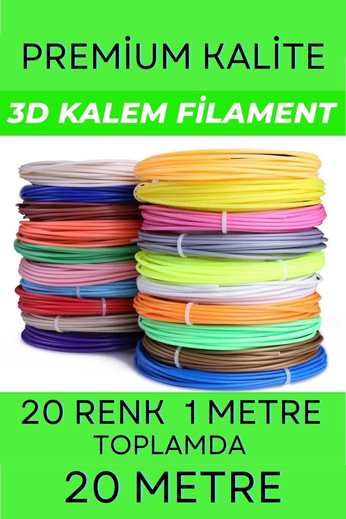 Goplast Premium 20 Metre 3d Kalem (20 X 1 Metre) (kali̇teli̇ Premi̇um Ürün) 3d Kalem Filament