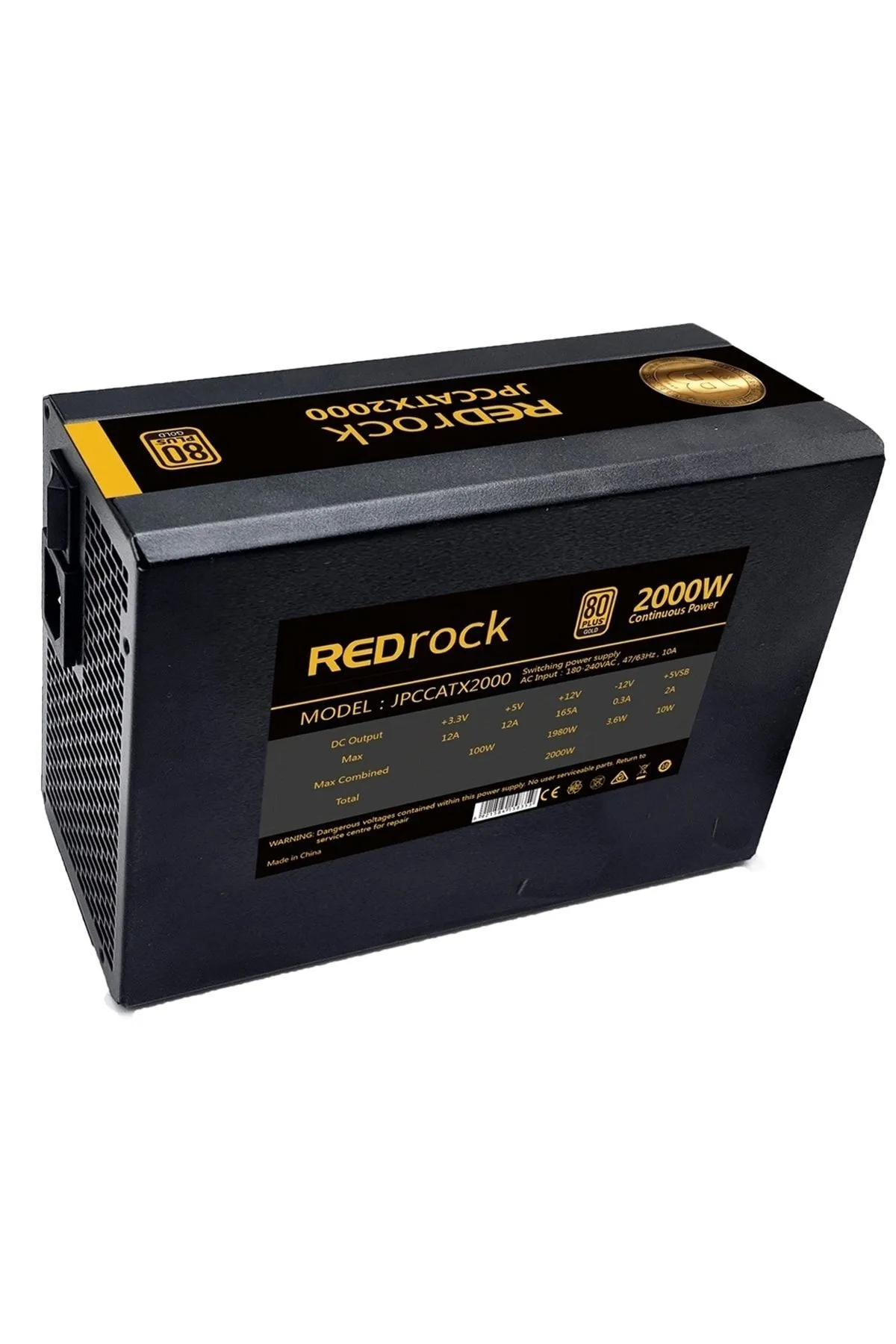 Redrock 2000 Watt Mining Power Supply -(YENİ SESSİZ MODEL)-80 Gold - Psu Miner