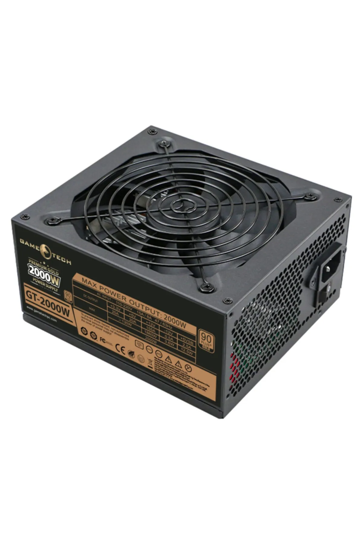 Gametech 2000watt 90 Plus Gold 14cm Fanlı Btc Power Supply