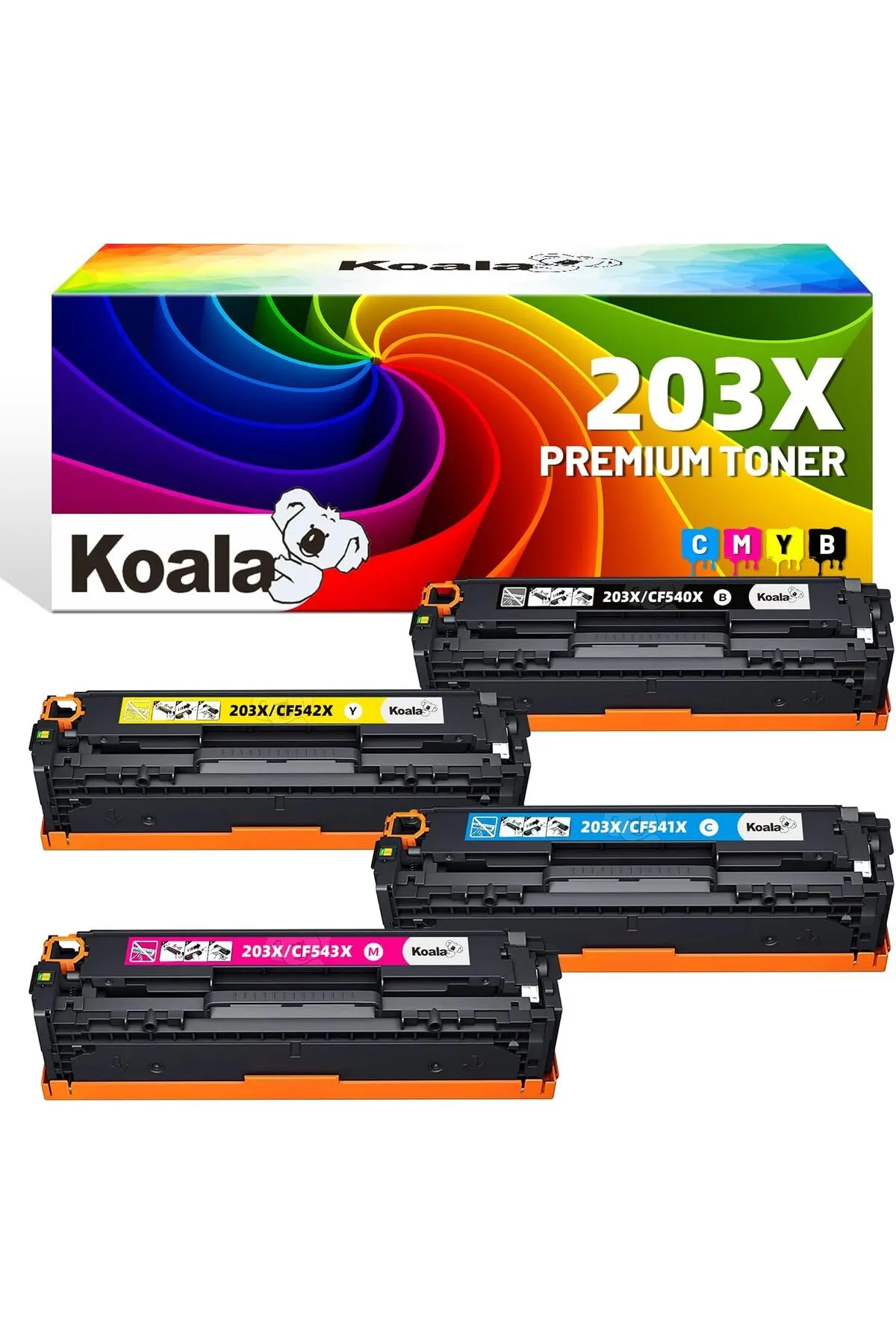 HP 203X  CF540X CF541X CF542X CF543X MFP M281fdw M281fdn M280nw M281cdw M254dw M254nw M254dn  SET