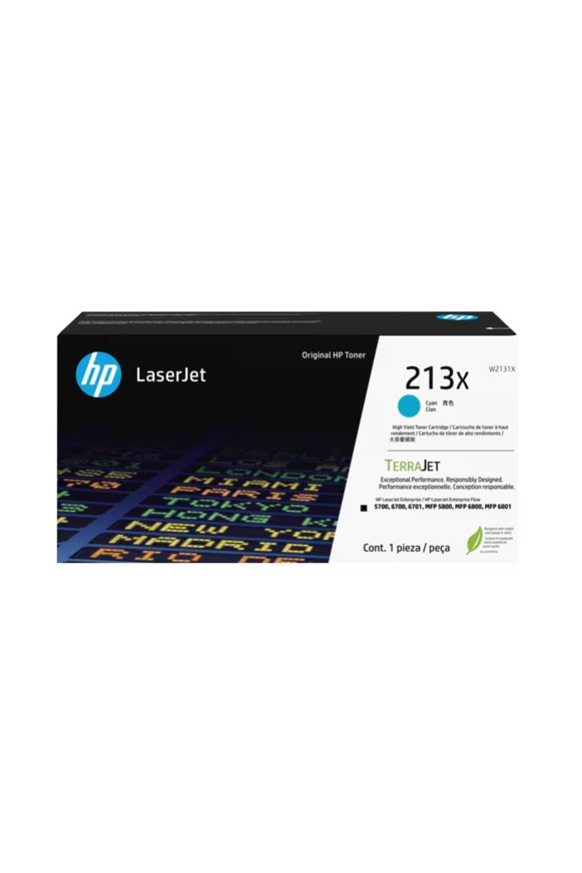 HP 213X Cyan Mavi 6.000 Sayfa Toner W2131X