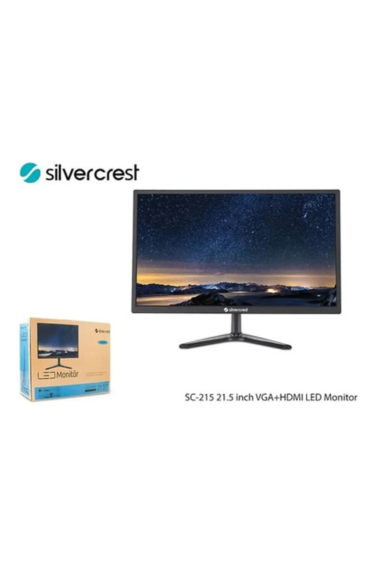 Silver Crest 21.5 SC-215 Wide Screen 1 MS 60 Hz VGA+HDMI Led Monitör HC