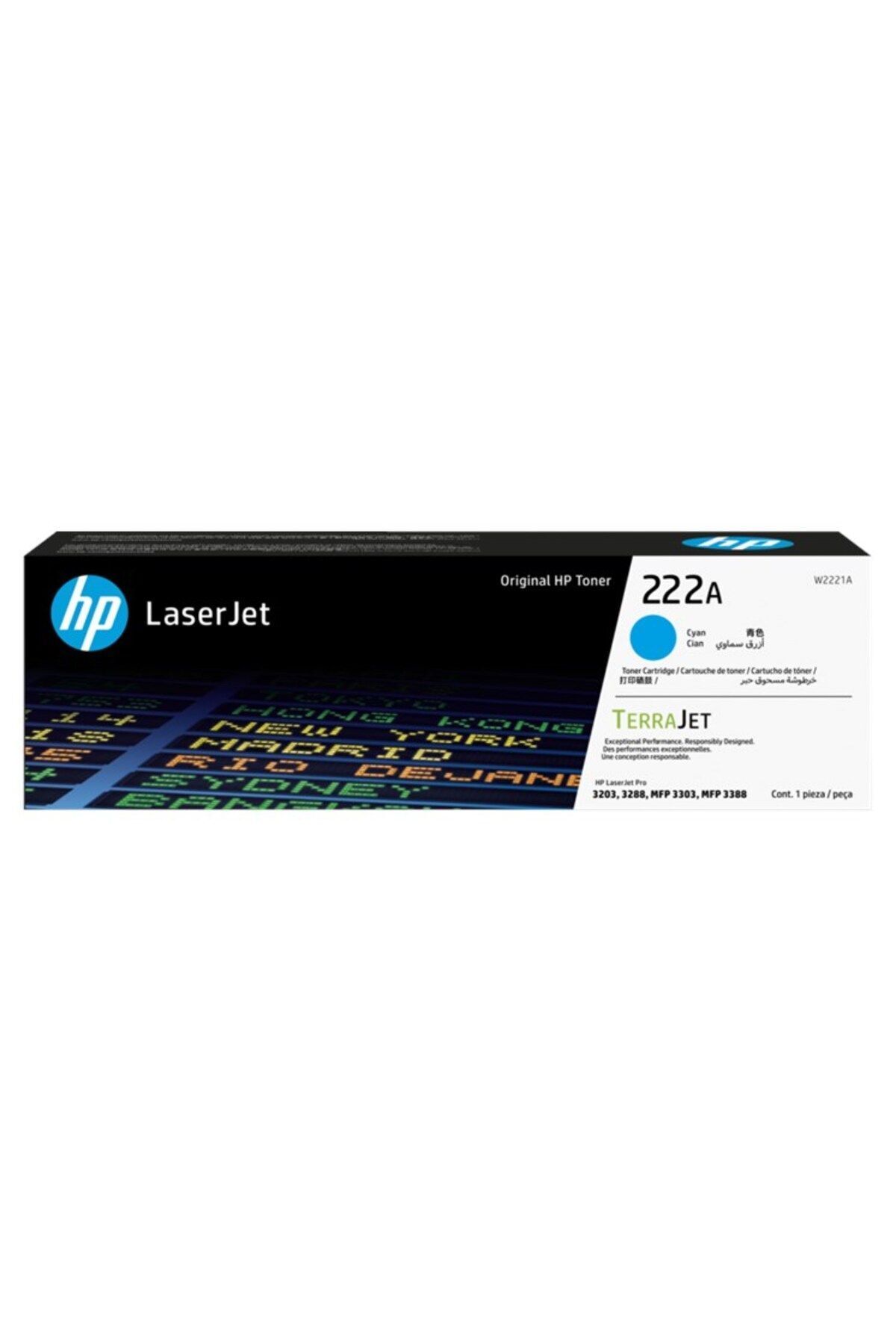 HP 222A Cyan Mavi 1.200 Sayfa Kapasiteli Toner W2221A