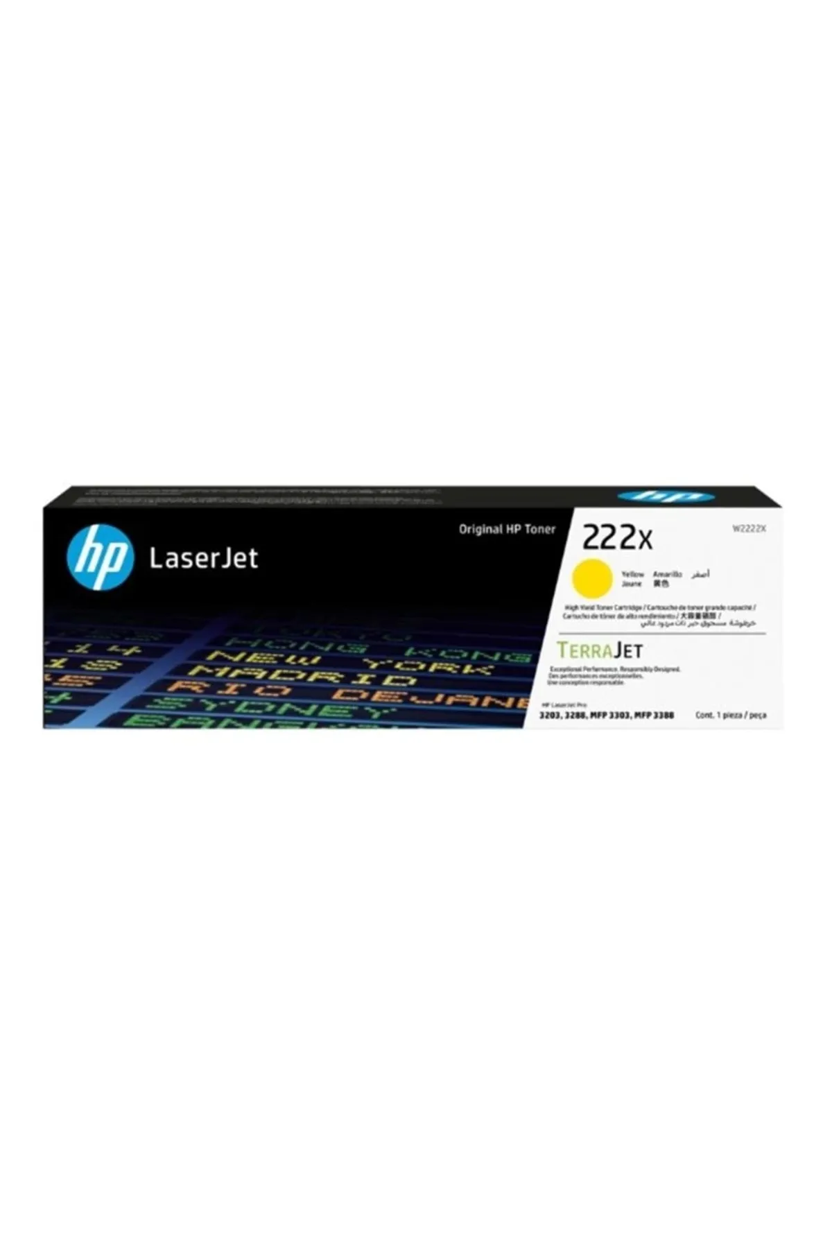 HP 222x Yellow Sarı 2.500 Sayfa Toner W2222x