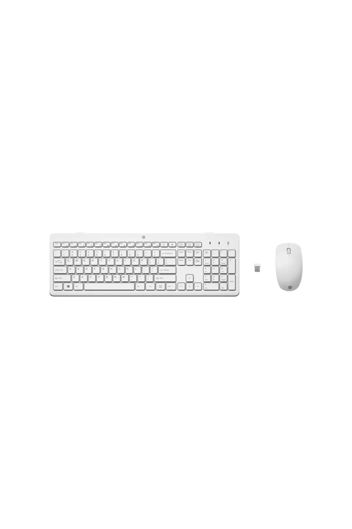 HP 230 3L1F0AA Kablosuz Klavye &amp; Mouse Kombo Beyaz 1600dpı (2 x AAA (keyboard); 1 x AA (mouse)