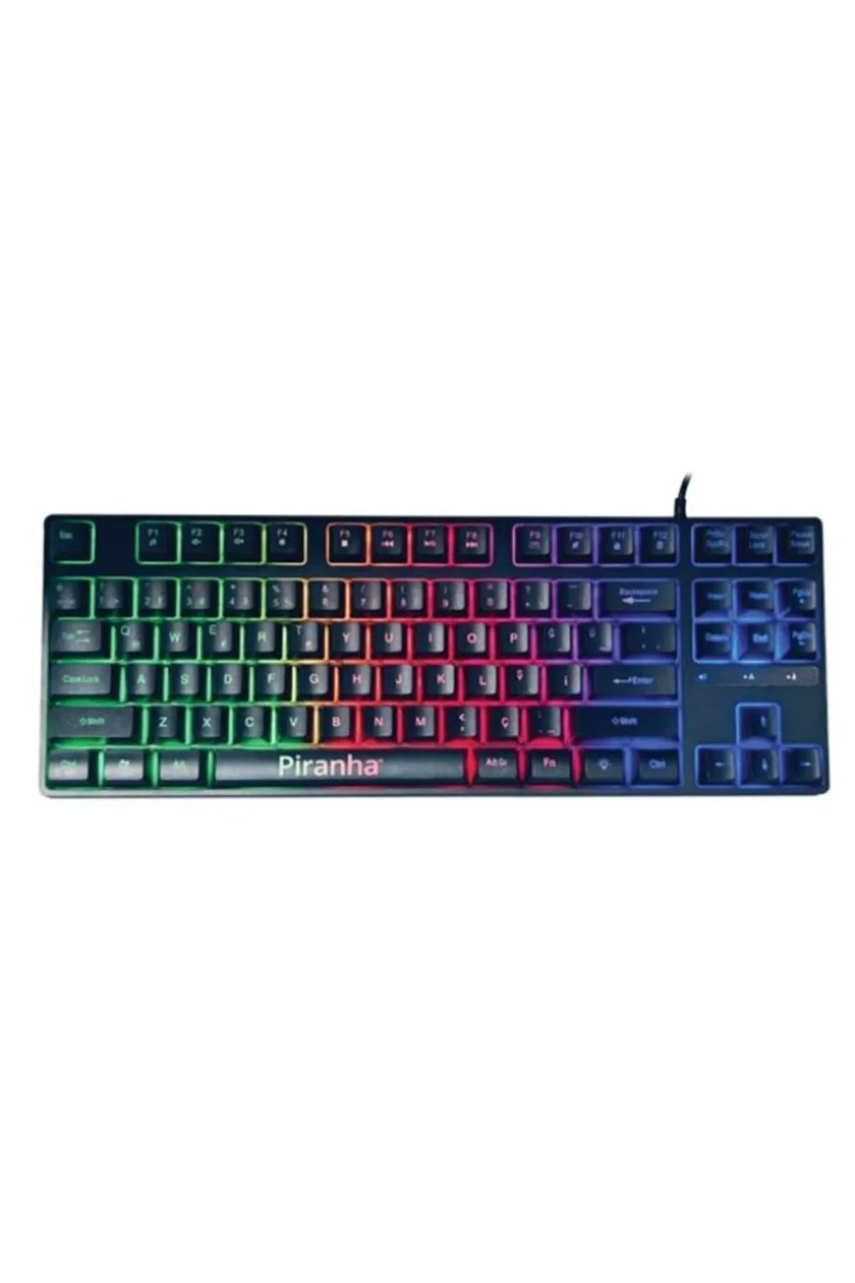 Piranha 2350 RGB Oyuncu Klavyesi USB bağlantılı Ambiyans Işıklı Türkçe Q Klavye 500 Hz Gaming Keyboard