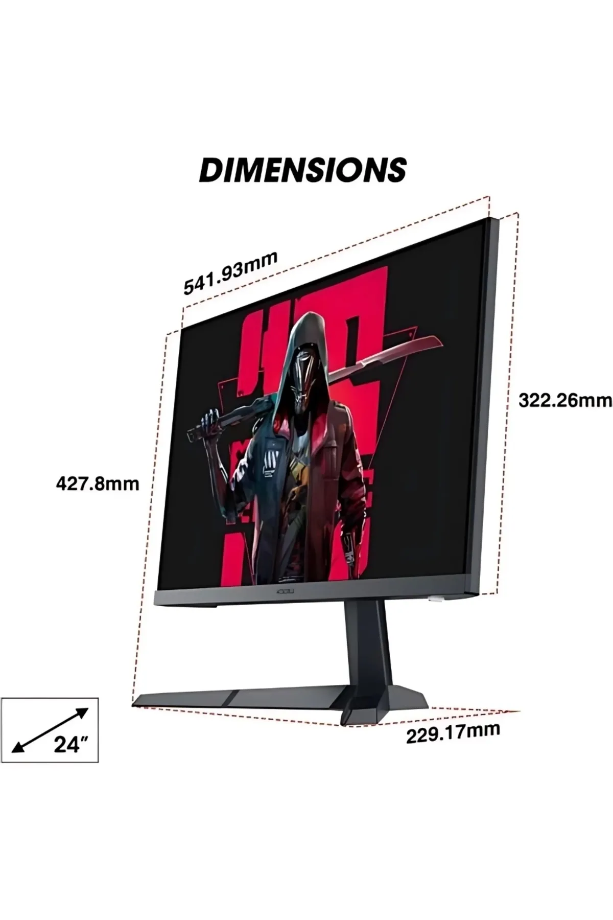 Koorui 23.8" 24e3 Ips 1ms 165hz Hdmı, Displayport Adaptivesync Vesa 1080p Gaming Siyah Monitör