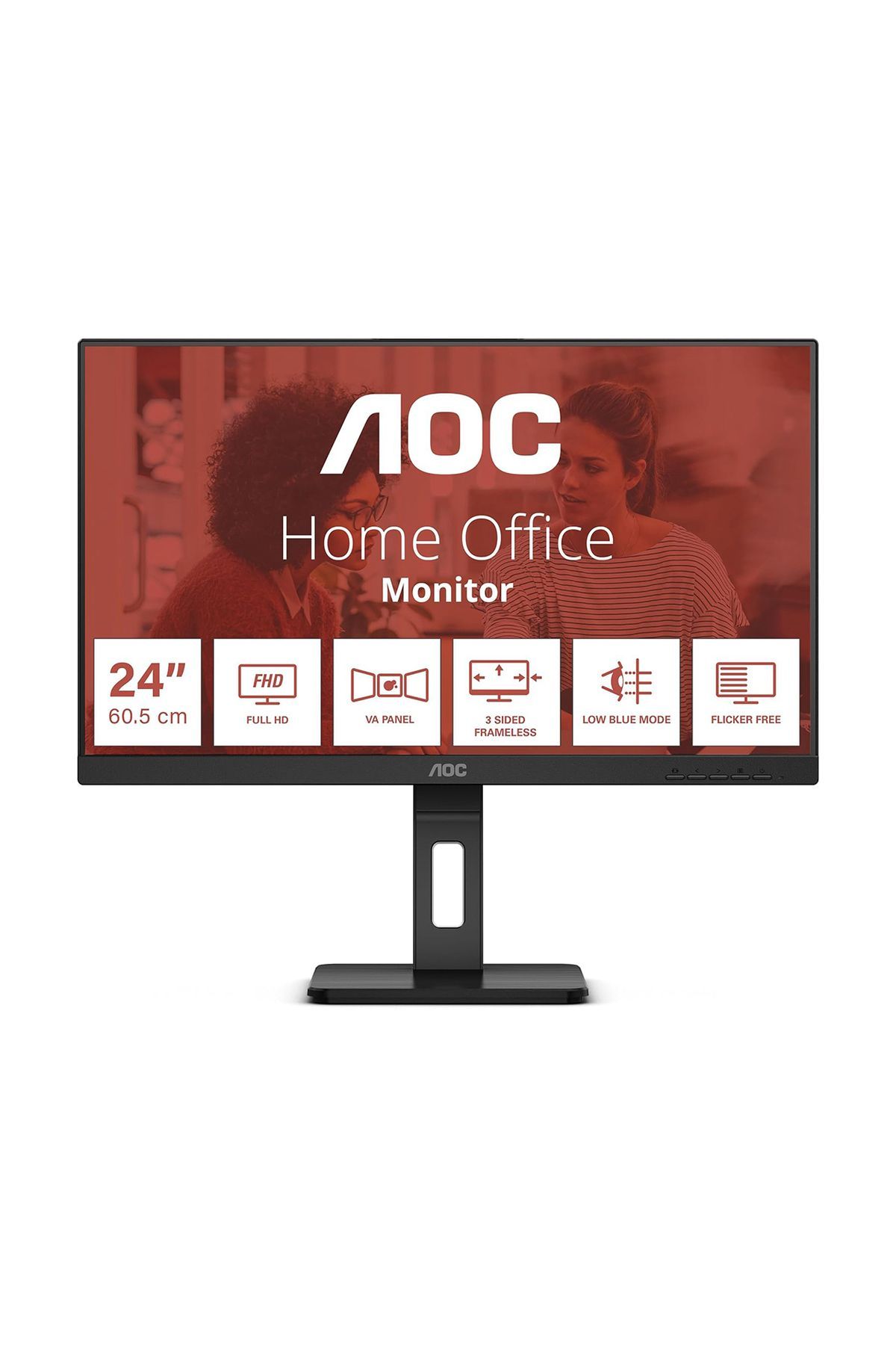 AOC 23.8 24E3QAF FHD 4ms 75Hz DP/HDMI IPS Montör (Asansör Ayaklı)