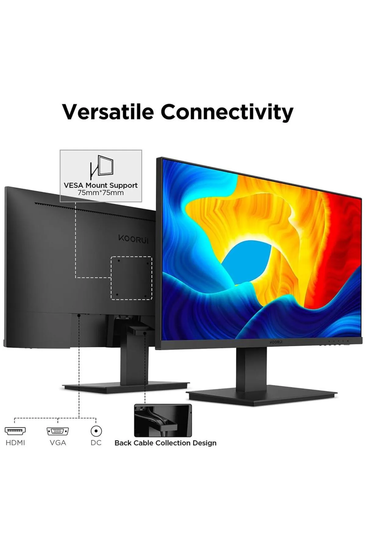 Koorui 23.8" 24n1 75hz 5ms Fhd Ips (HDMI, VGA) Monitör