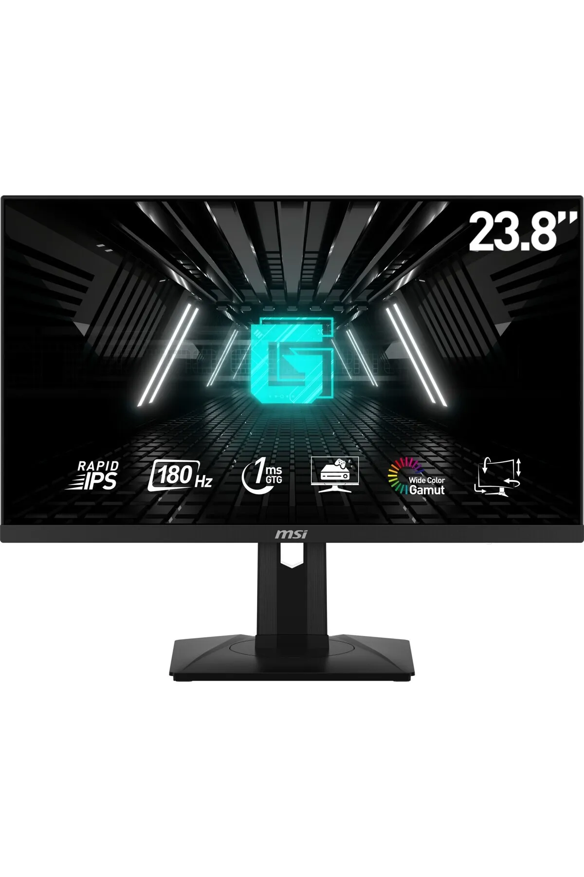 MSI 23.8" G244pf E2 1920x1080 (FHD) 16:9 Flat Rapıd Ips 180hz 1ms Adaptıve-sync Pıvot Gamıng Monıtor