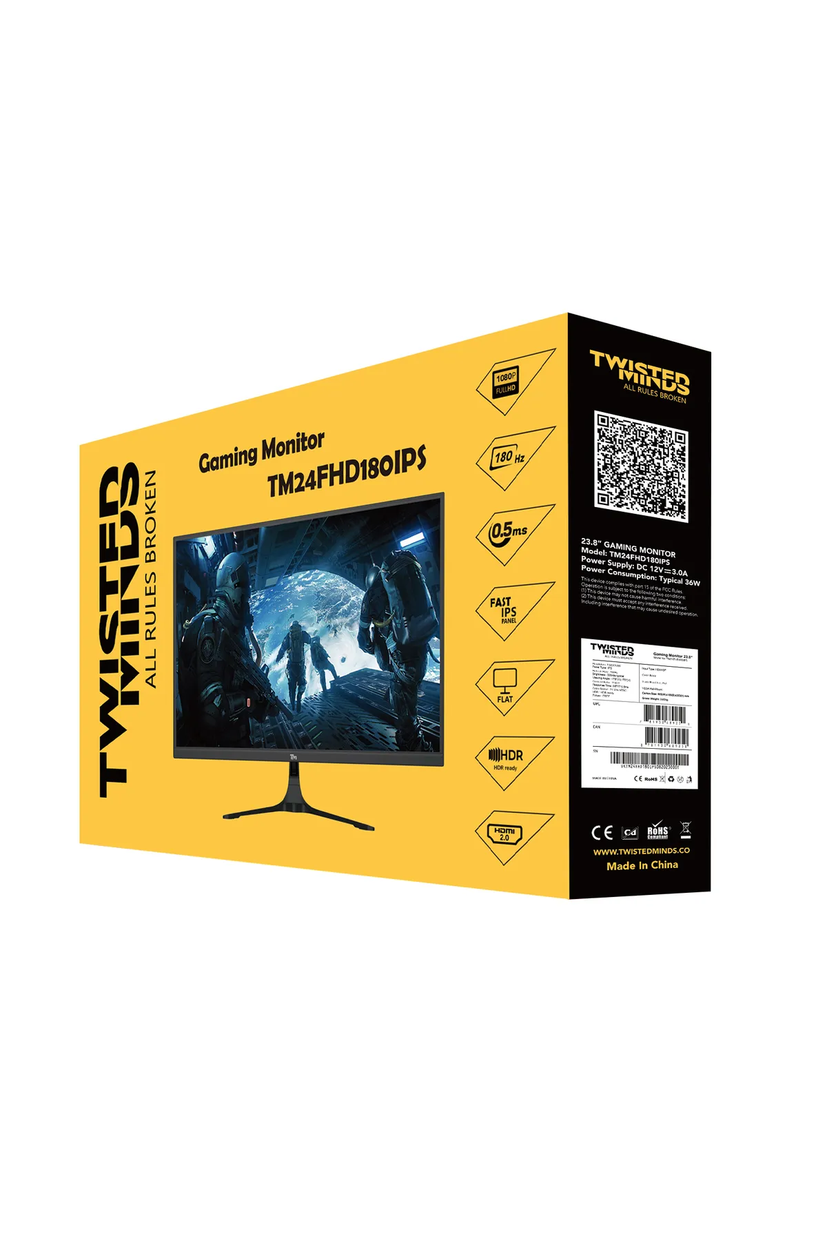 Twisted Minds 23,8" TM24FHD180IPS FHD 180HZ 0,5MS HDMI DP HDR10 FAST IPS ÇERÇEVESİZ GAMING MONİTÖR