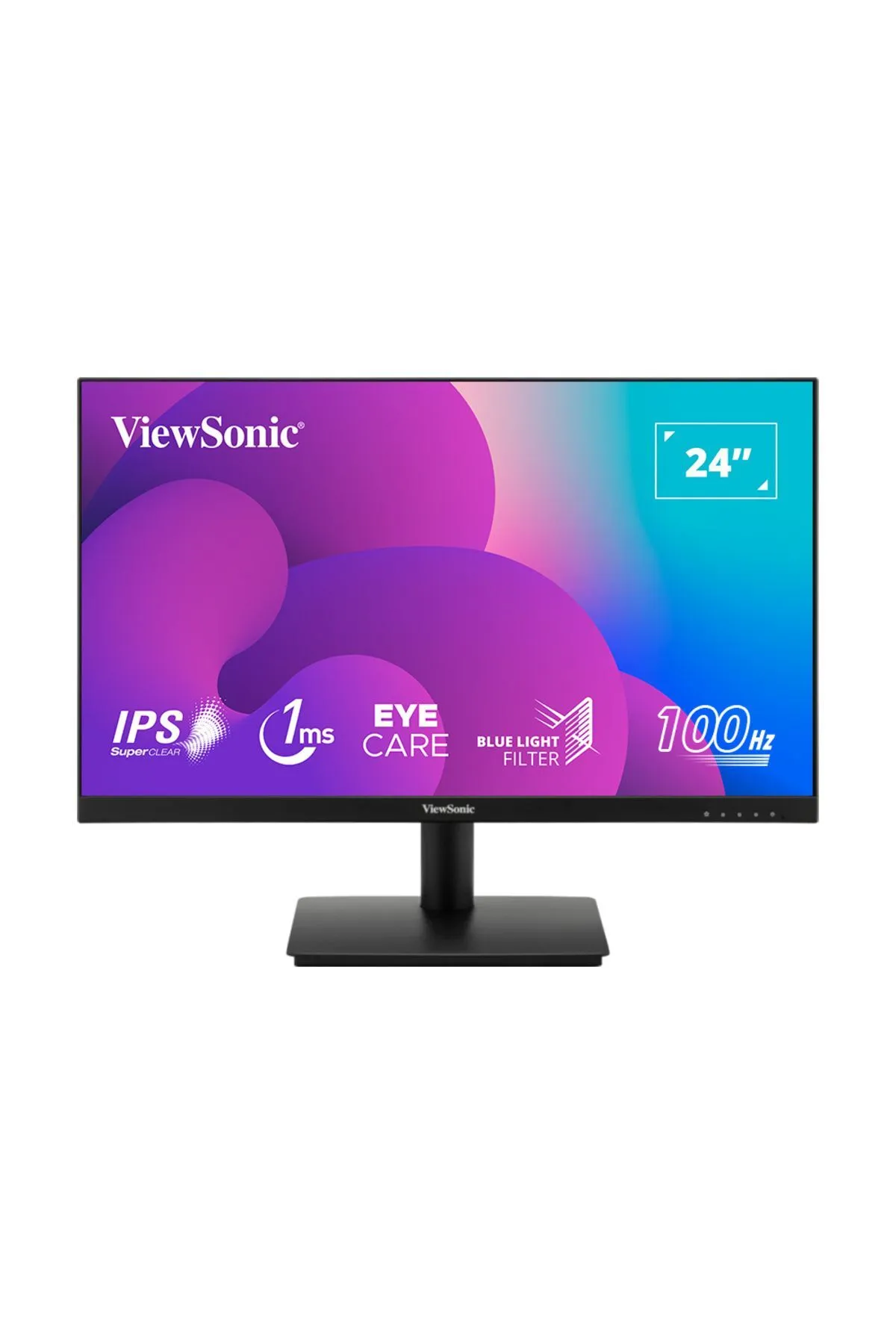 ViewSonic 23.8" VA240-H FULLHD 1MS 100HZ IPS HDMI VGA SUPERCLEAR 3 KENAR ÇERÇEVESİZ MONITOR