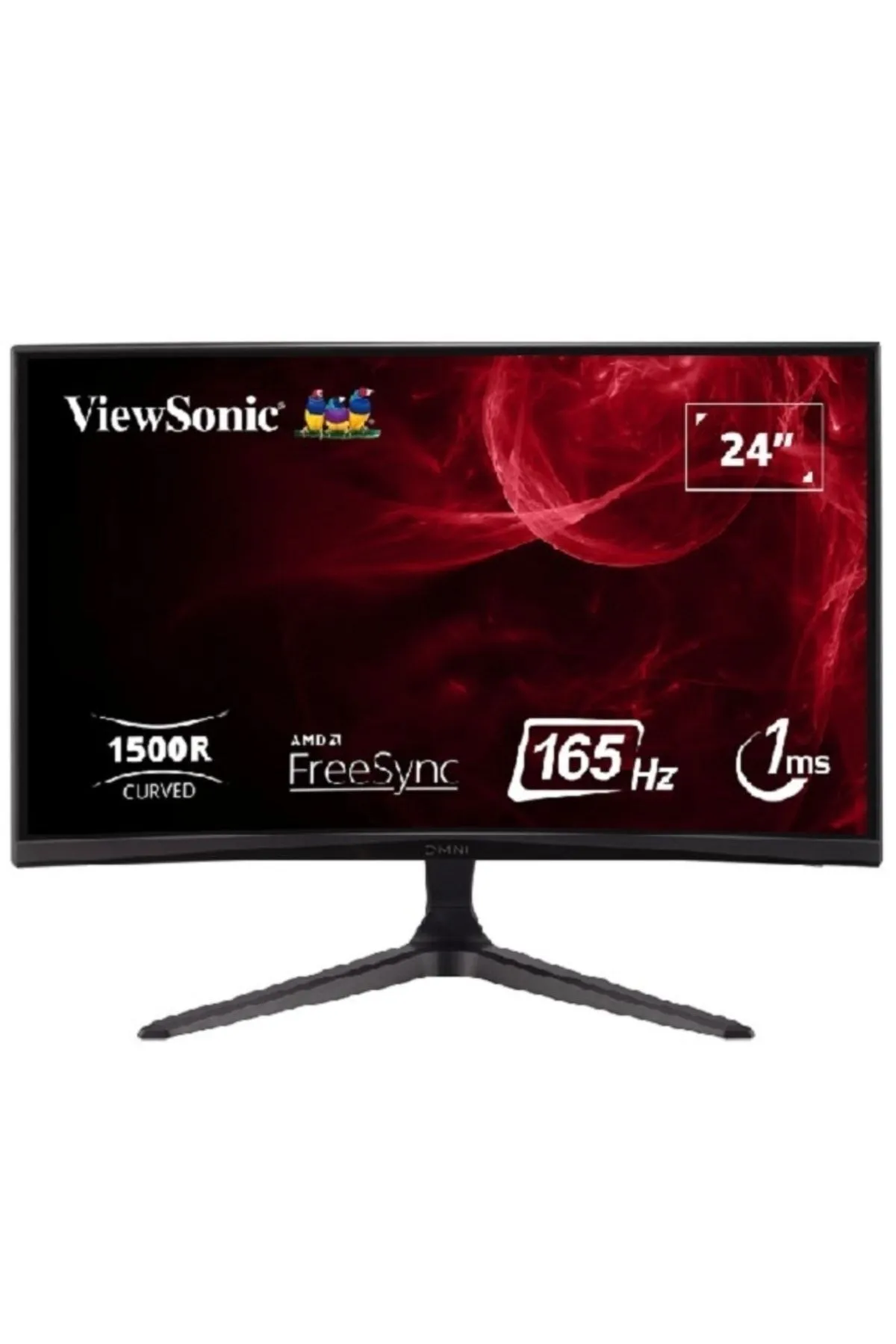 ViewSonic 23.8" Vx2418c Fullhd 1ms 165hz 2xhdmı Dp Freesync Premıum Curve Gamıng Monıtor