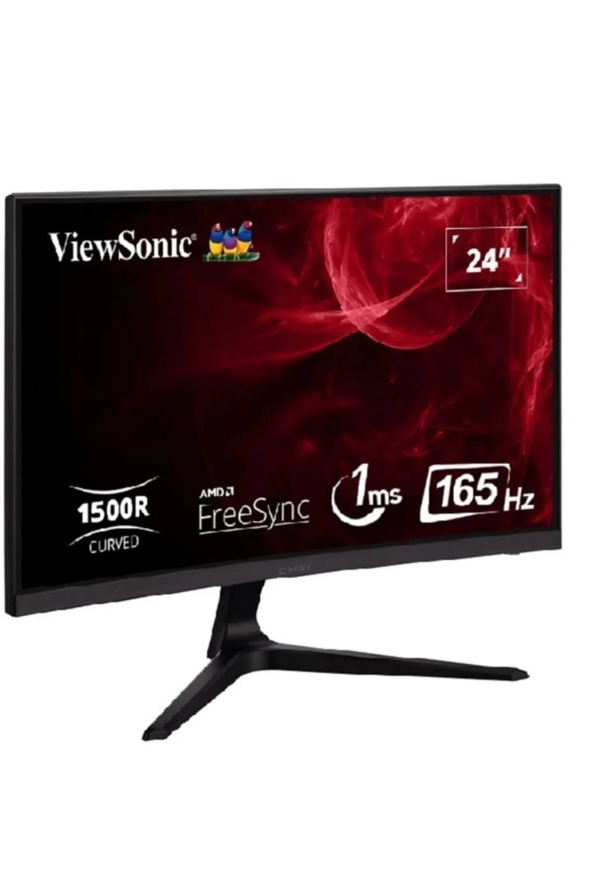 ViewSonic 23.8" Vx2418c Fullhd 1ms 165hz 2xhdmı Dp Freesync Premıum Curve Gamıng Monıtor