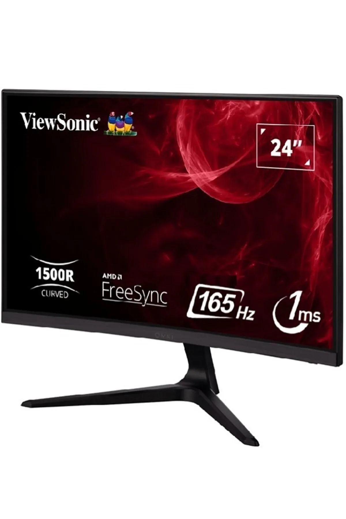 ViewSonic 23.8" Vx2418c Fullhd 1ms 165hz 2xhdmı Dp Freesync Premıum Curve Gamıng Monıtor