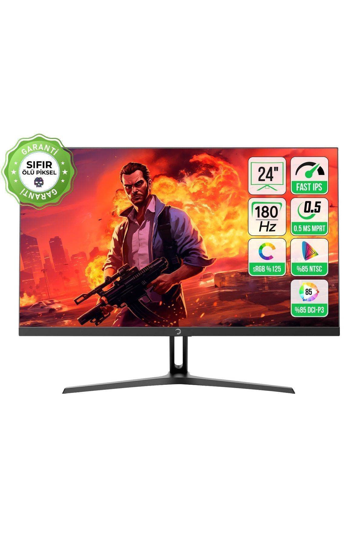 Gamepower 24'' Bull T10 Flat Ips 180hz 0.5ms Fhd Gaming Monitör (SIFIR ÖLÜ PİKSEL GARANTİLİ)