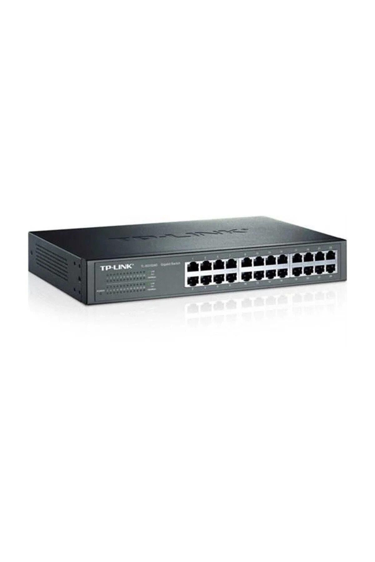 TP-Link 24 Port 10-100-1000 Mbps Switch Çelik Kasa Rack Mount Tak ve Kullan % 40 Enerji Tasarruflu G