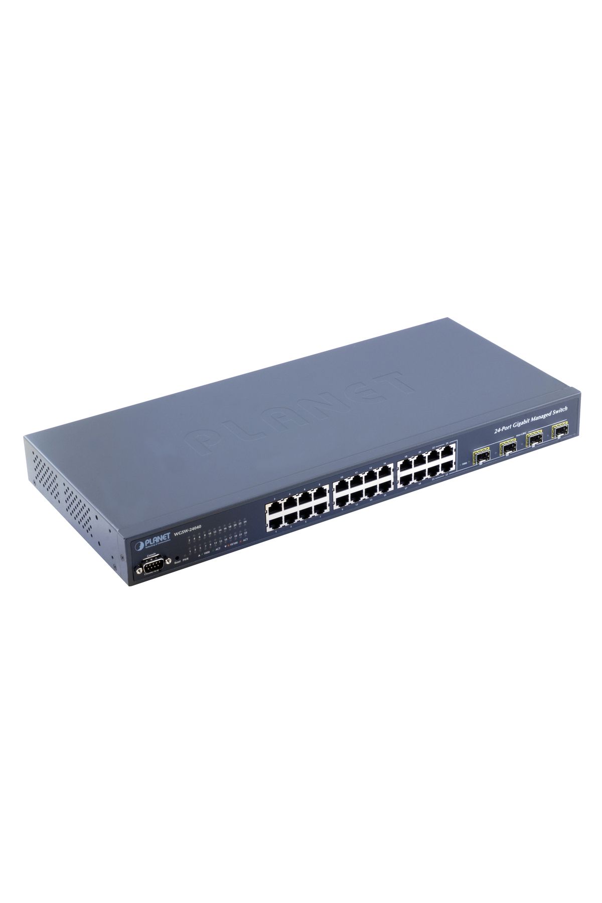 Planet 24-Port 10/100/1000Mbps with 4 Shared SFP Managed Switch