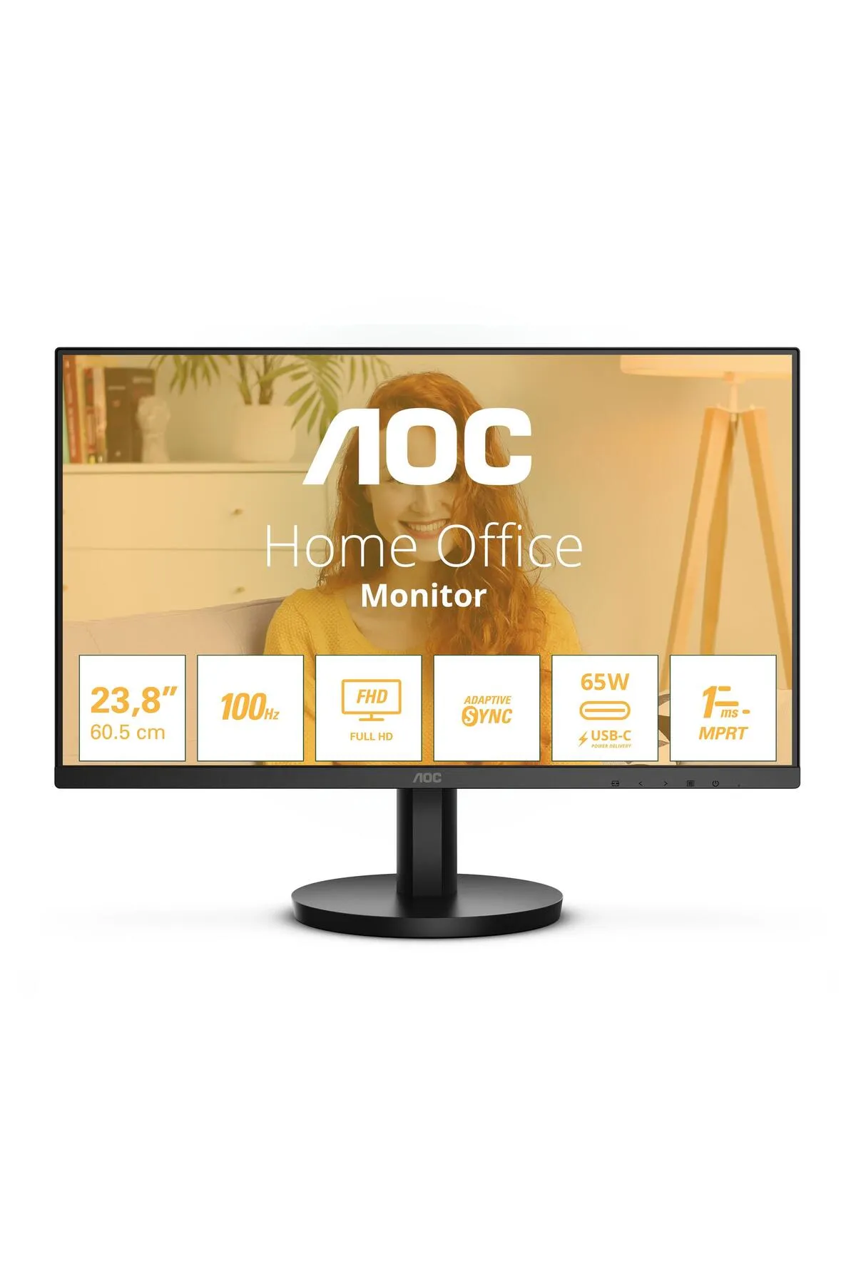 AOC 24b3ca2 23.8" 100hz 1ms Hdmı Usb-c Hdr Fullhd Adaptive-sync Ips Vesa Monitör