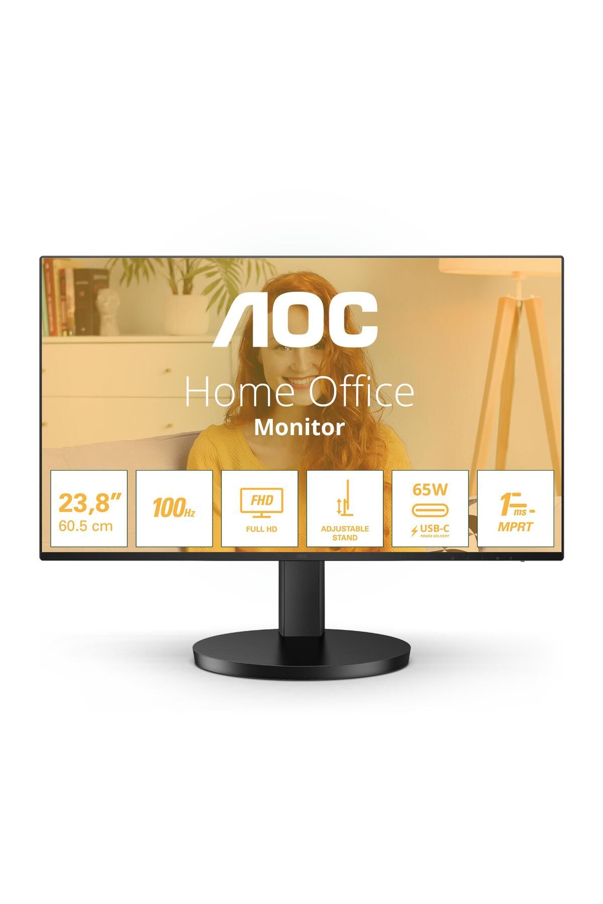 AOC 24b3cf2 23.8" 100hz 1ms Hdmı Usb-c Hdr Fullhd Adaptive-sync Ips Vesa Monitör