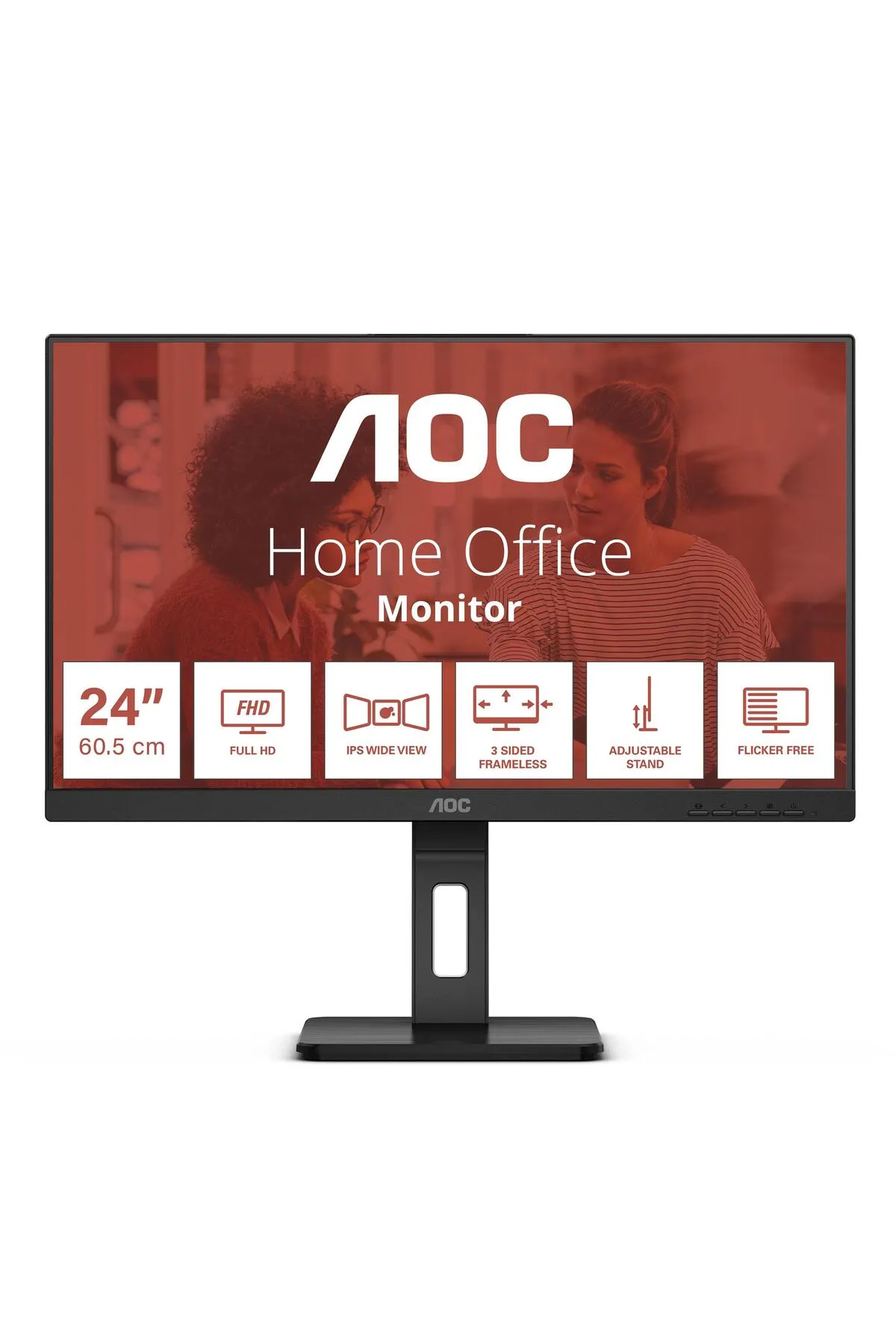 AOC 24e3qaf 23.8" 75hz 4ms Vga Hdmı Dp Fullhd Adaptive-sync Ips Pivot Vesa Monitör