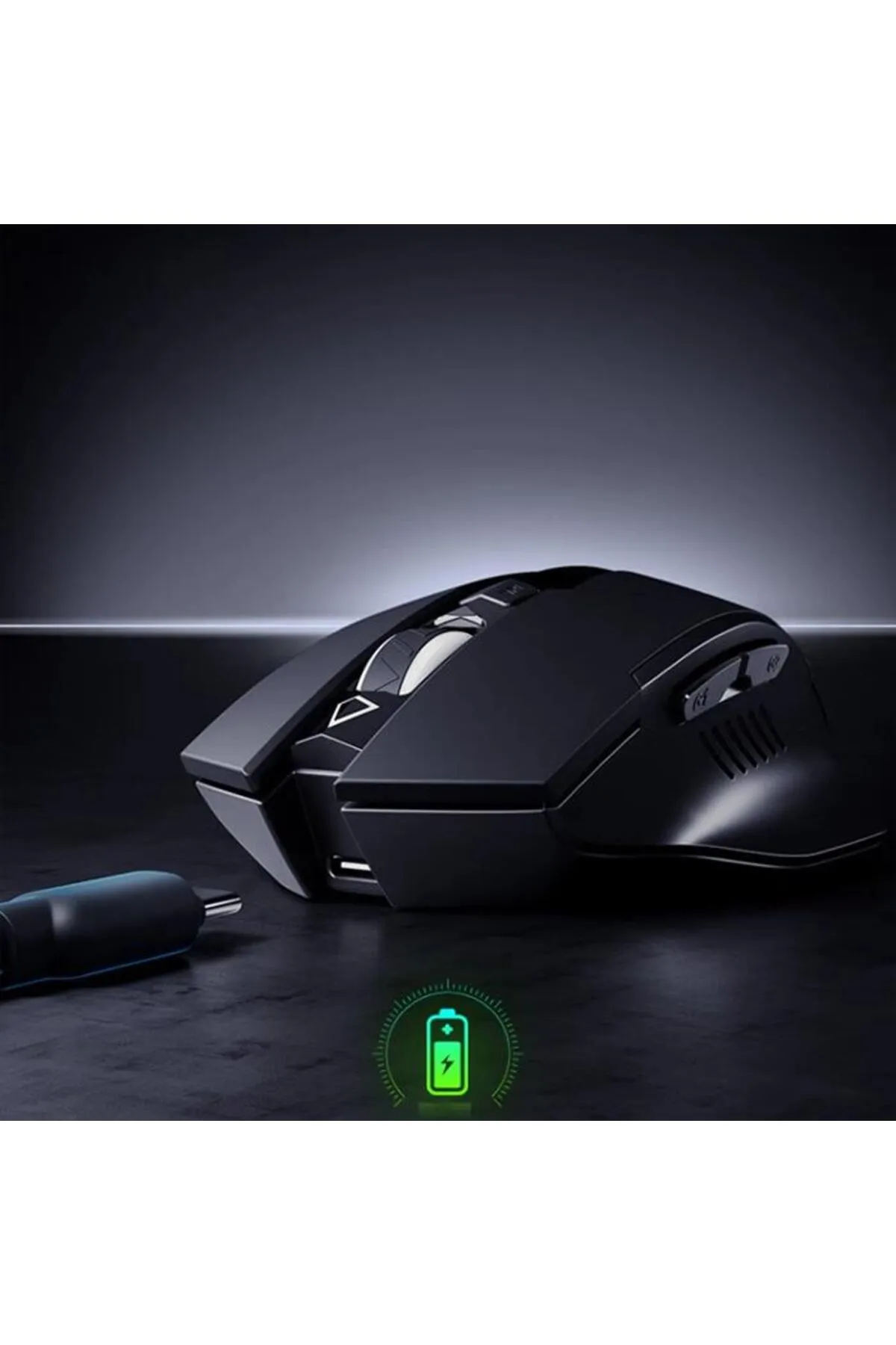 Polham 2.4g 500mah Şarj Edilebilir Süper Sessiz Gaming, Oyuncu Mouse, Ergonomik Tasarımlı Mouse