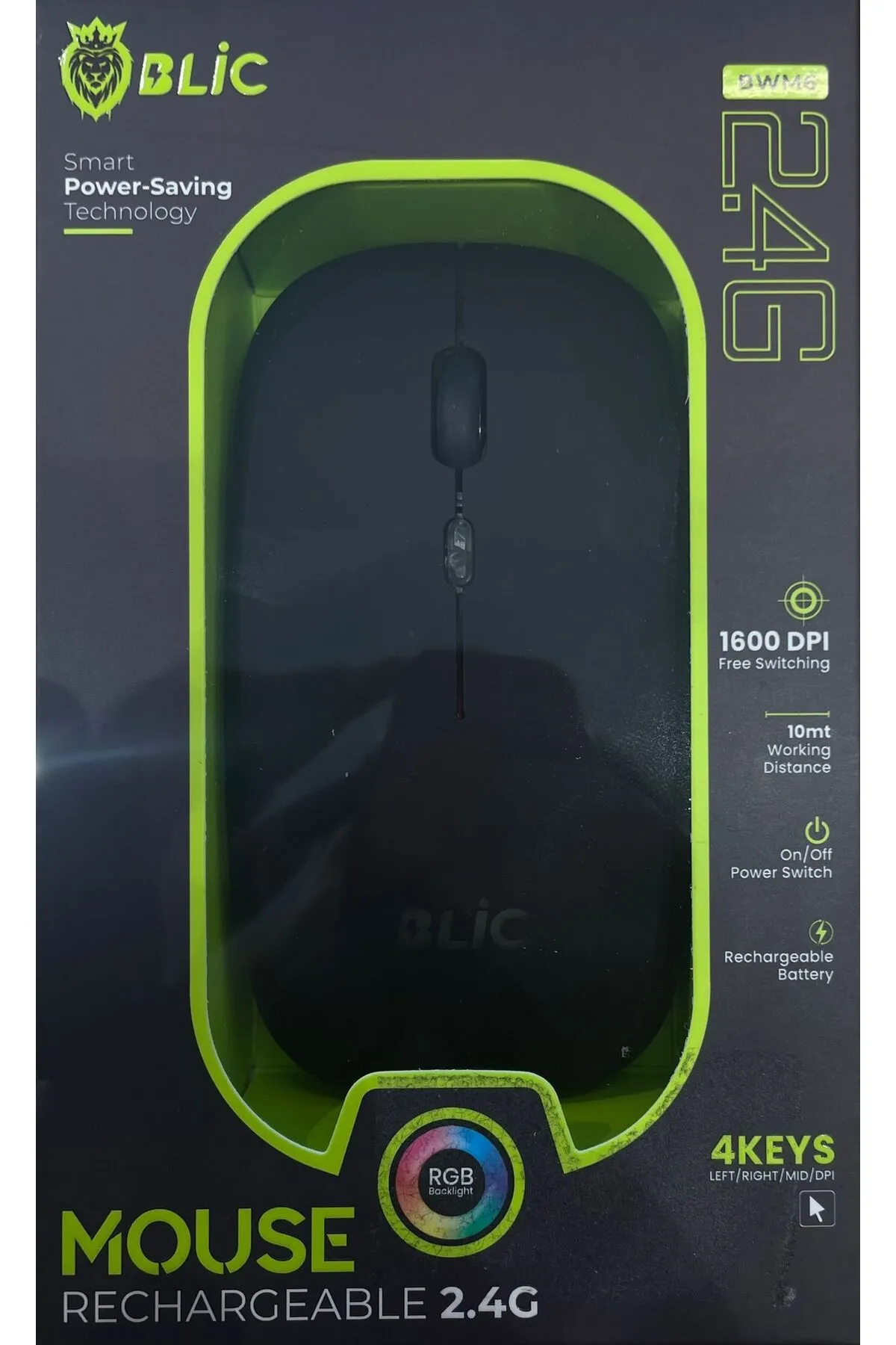 Blic 2.4G BWM6 KABLOSUZ MOUSE ŞARJ EDİLEBİLİR